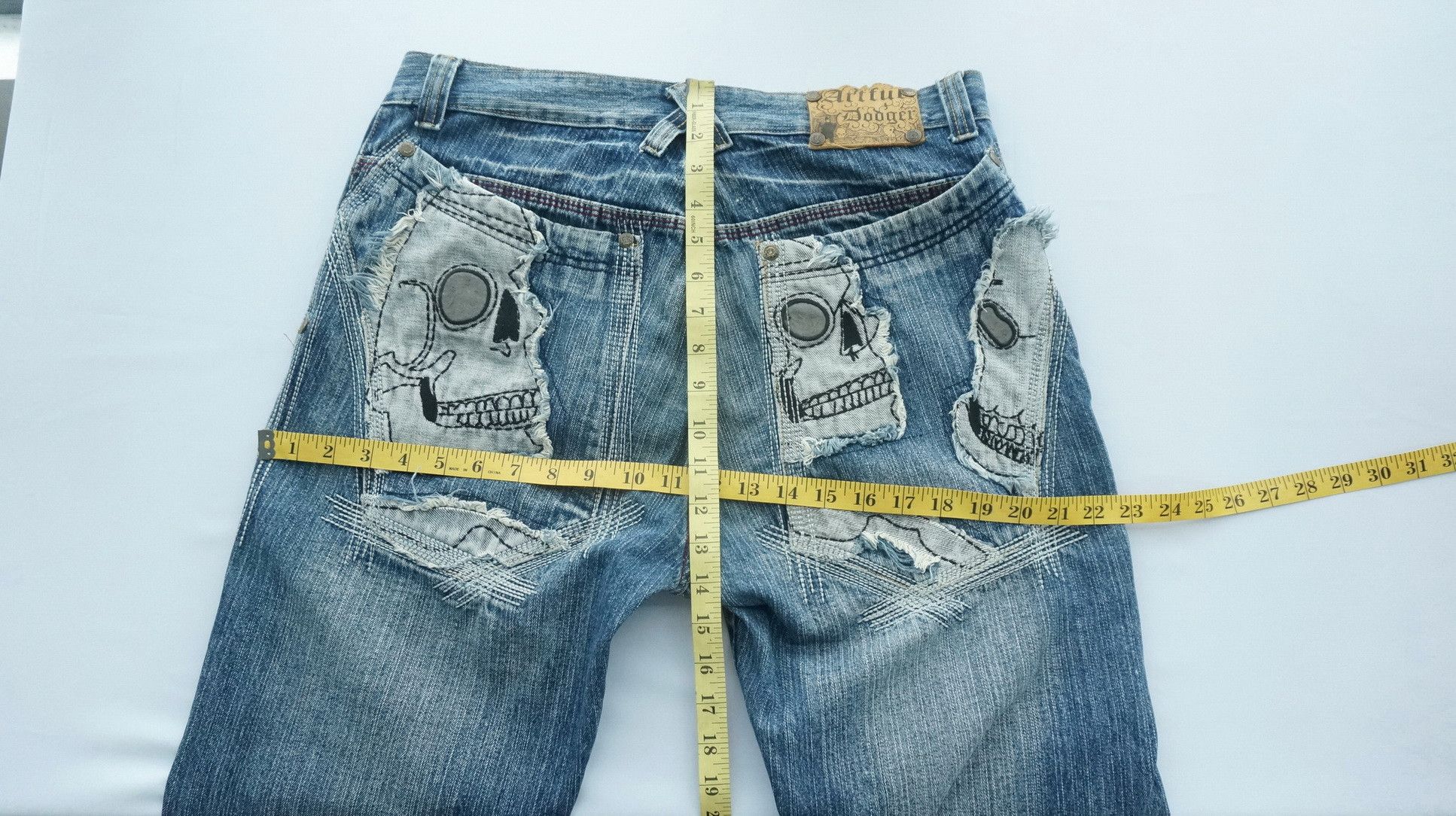 Artful Dodger 🔥ARTFUL DODGER Skull Jeans Inspired Number Nine Mastermind Size US 34 / EU 50 - 14 Thumbnail
