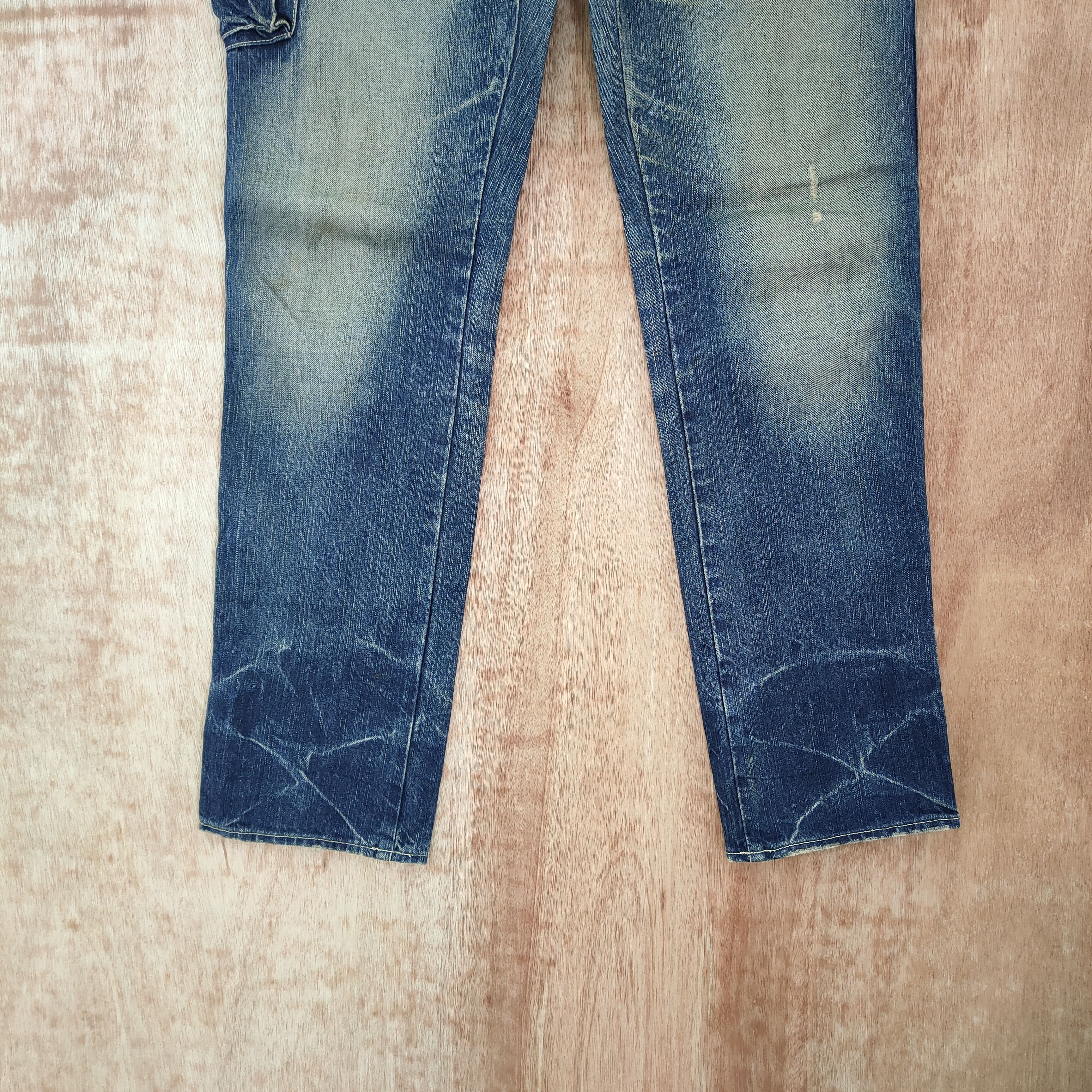 Johnbull VINTAGE JOHN BULL FADED DENIM JEANS CARGO PANTS Size US 34 / EU 50 - 3 Thumbnail