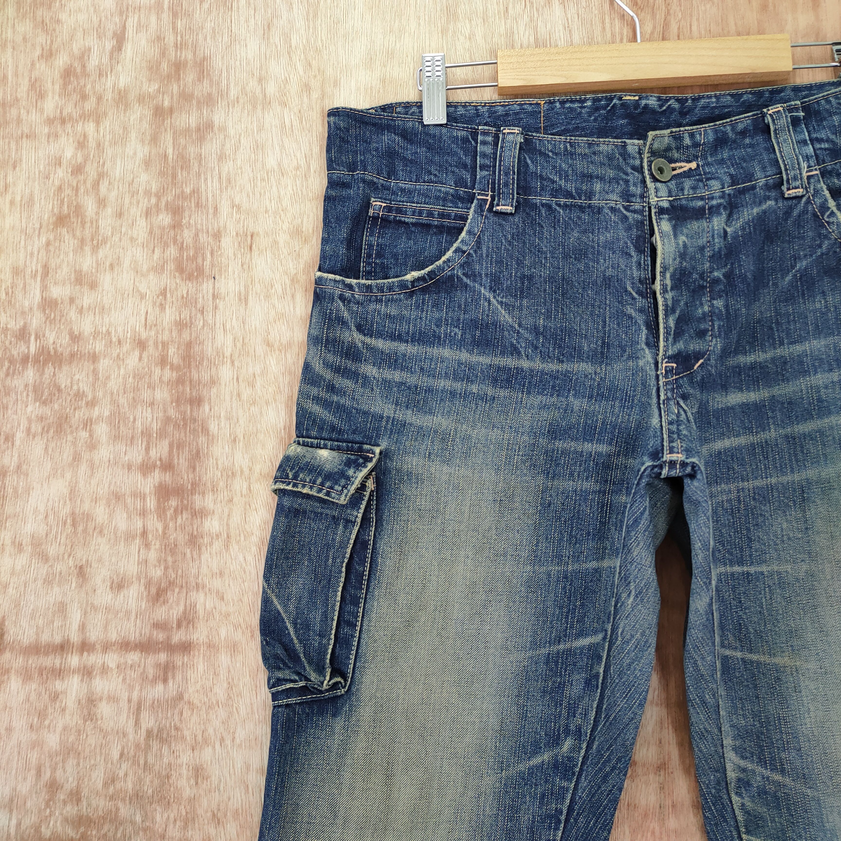 Johnbull VINTAGE JOHN BULL FADED DENIM JEANS CARGO PANTS Size US 34 / EU 50 - 15 Thumbnail