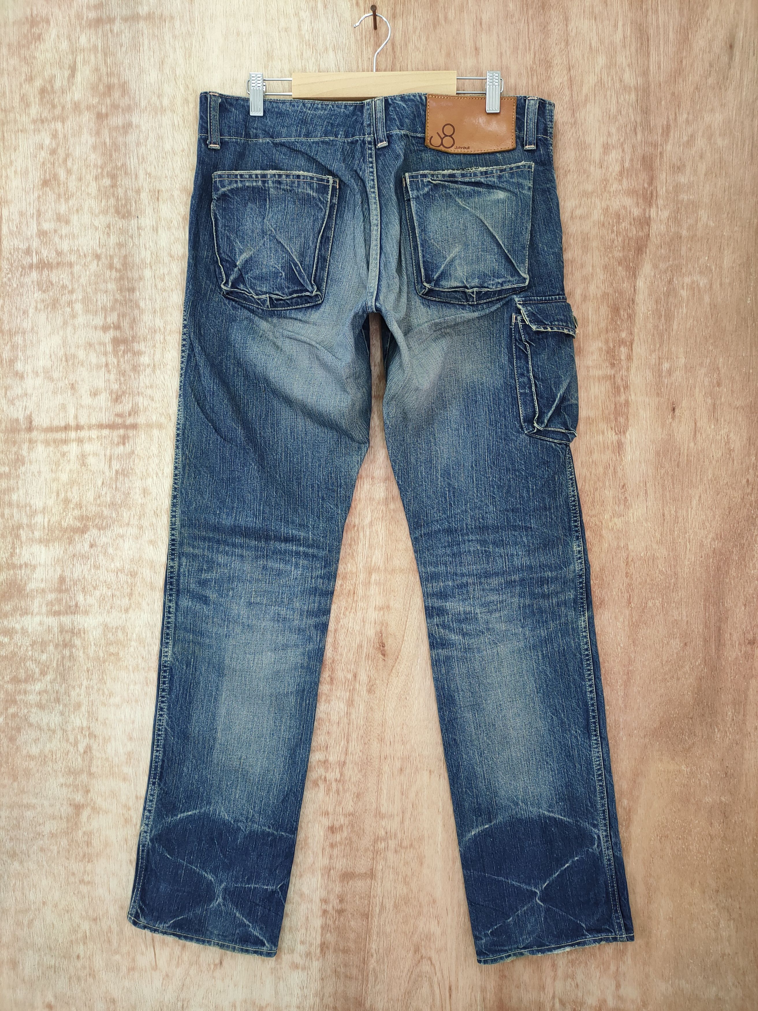 Johnbull VINTAGE JOHN BULL FADED DENIM JEANS CARGO PANTS Size US 34 / EU 50 - 5 Thumbnail