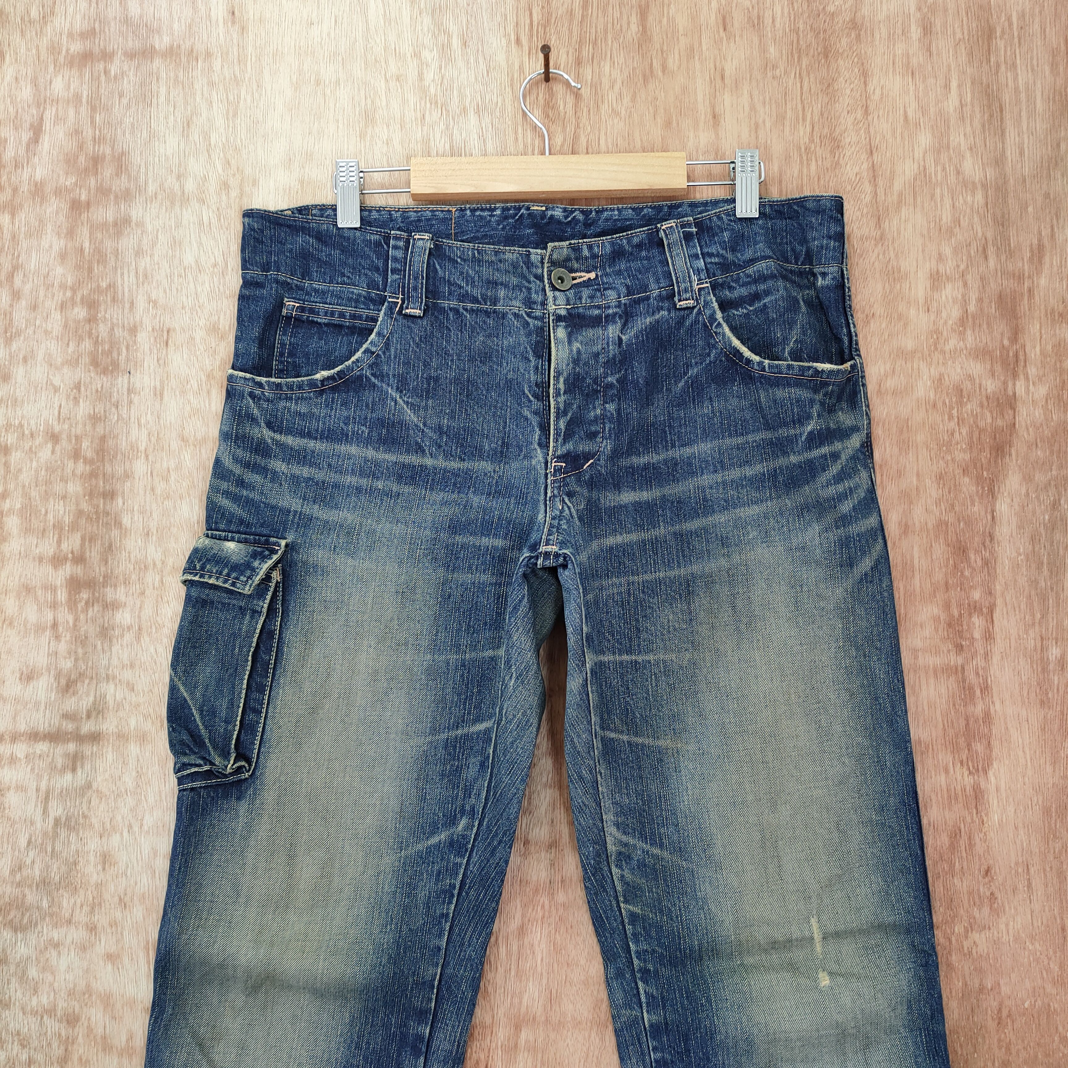 Johnbull VINTAGE JOHN BULL FADED DENIM JEANS CARGO PANTS Size US 34 / EU 50 - 11 Thumbnail