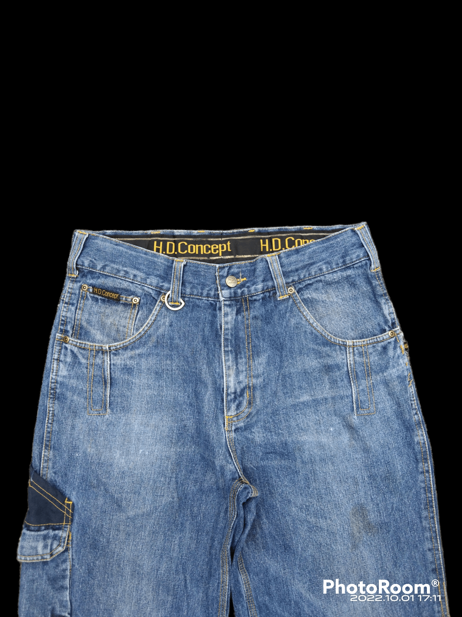 Japanese Brand DiSTRESSED DOUBLE KNEE H.D CONCEPT WORKERS PANTS Size US 32 / EU 48 - 3 Thumbnail