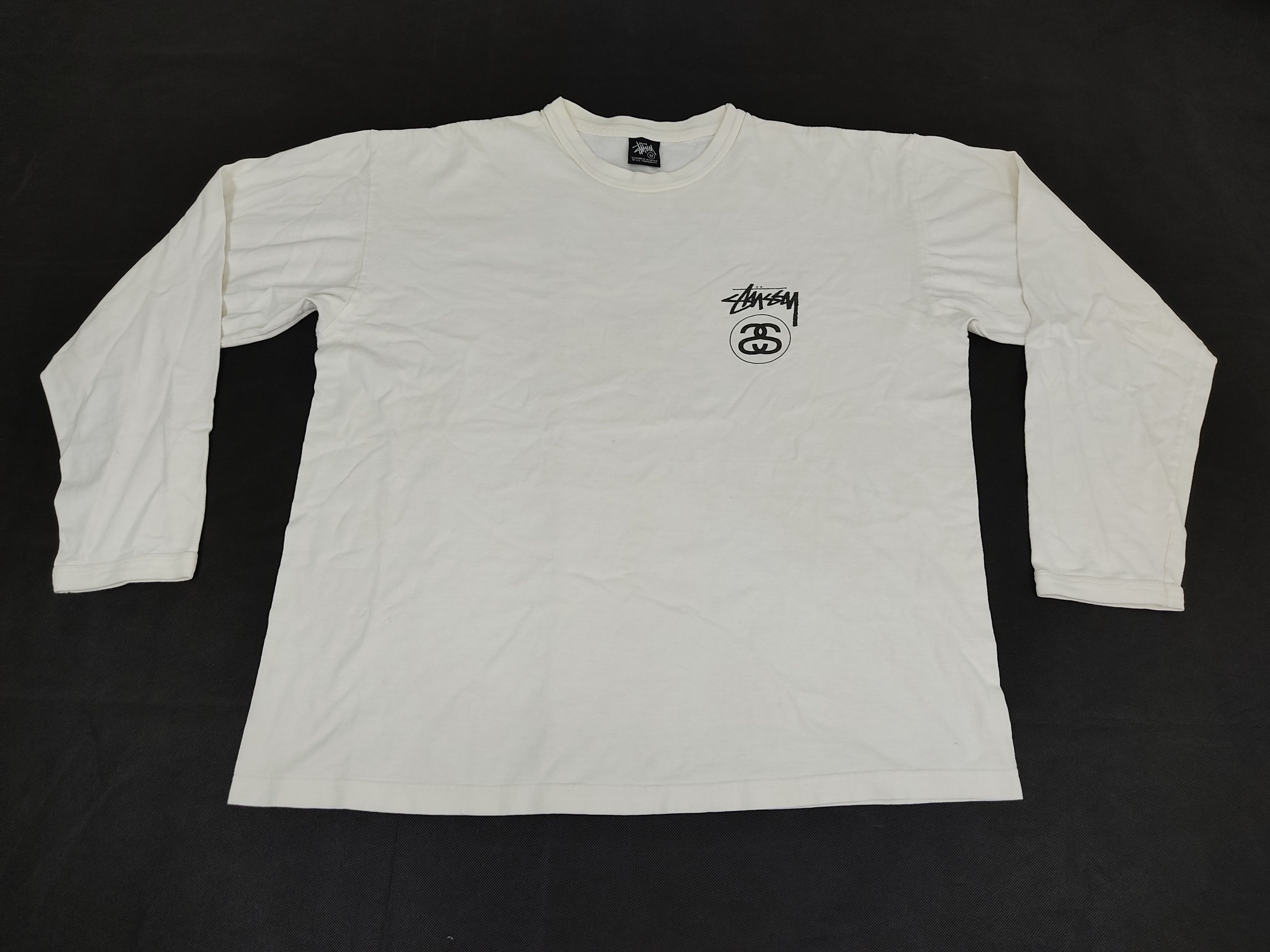 Stussy Rare Hype Stussy Big Logo Spell Out Tee Long Sleeve M L Size US M / EU 48-50 / 2 - 3 Thumbnail