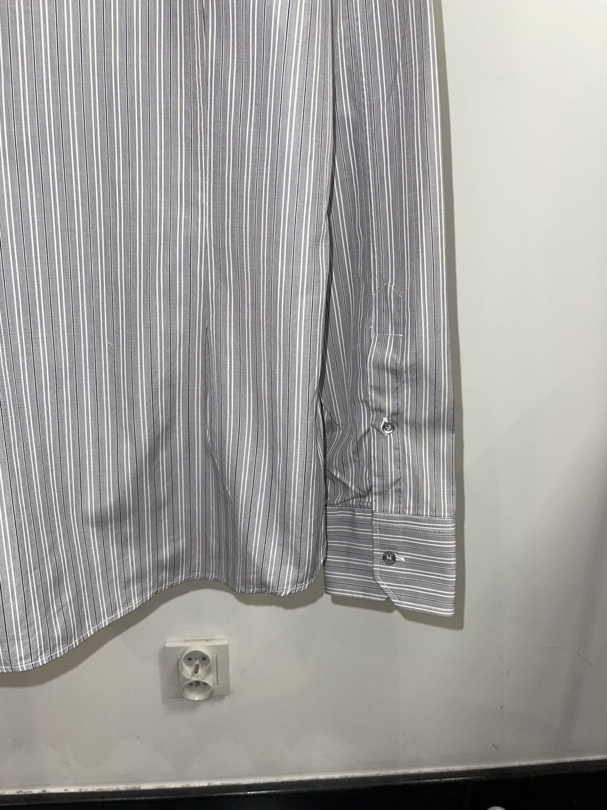 Gucci Gucci Gray Striped Button Up Shirt Size US L / EU 52-54 / 3 - 6 Thumbnail