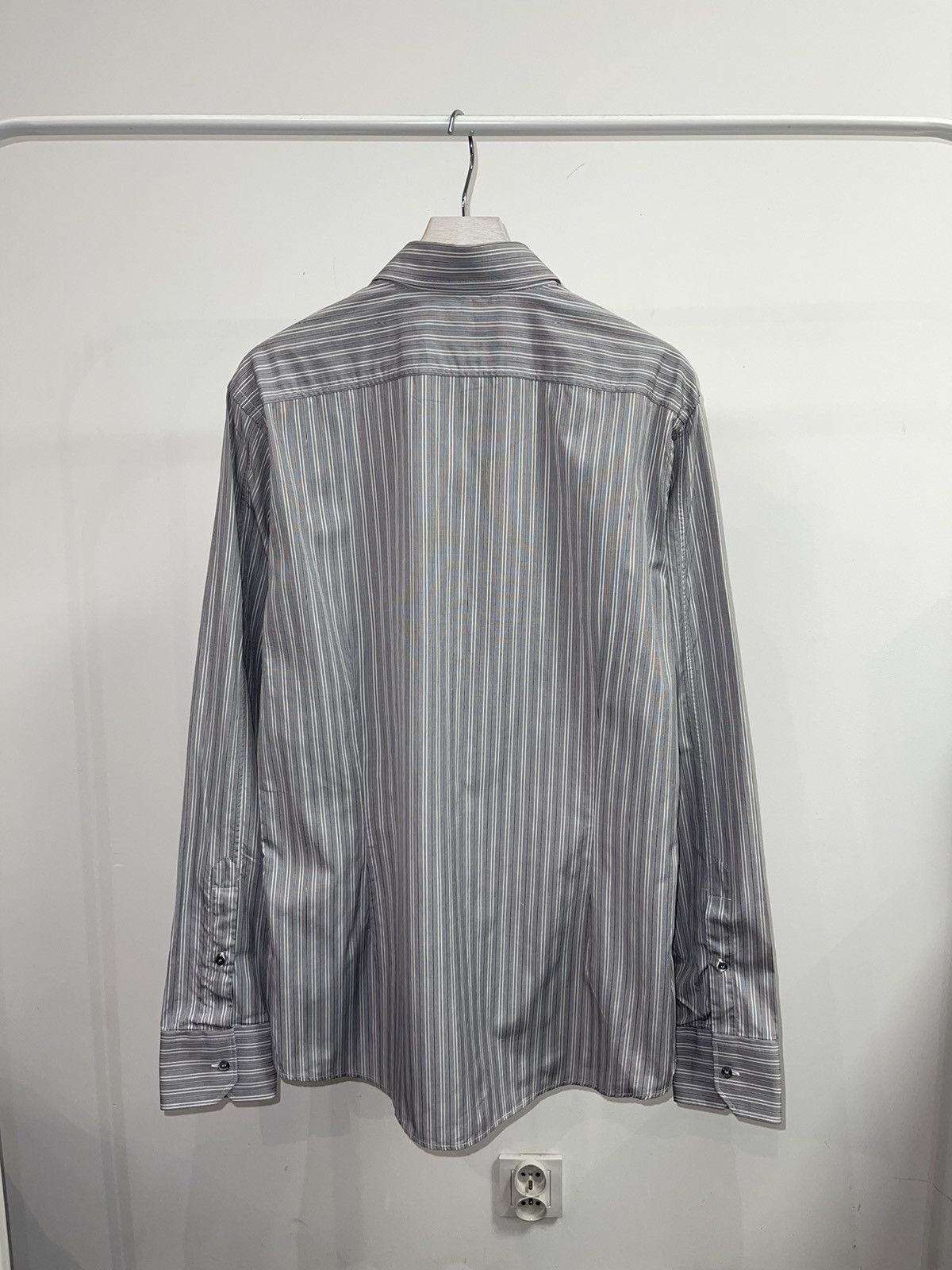 Gucci Gucci Gray Striped Button Up Shirt Size US L / EU 52-54 / 3 - 4 Thumbnail