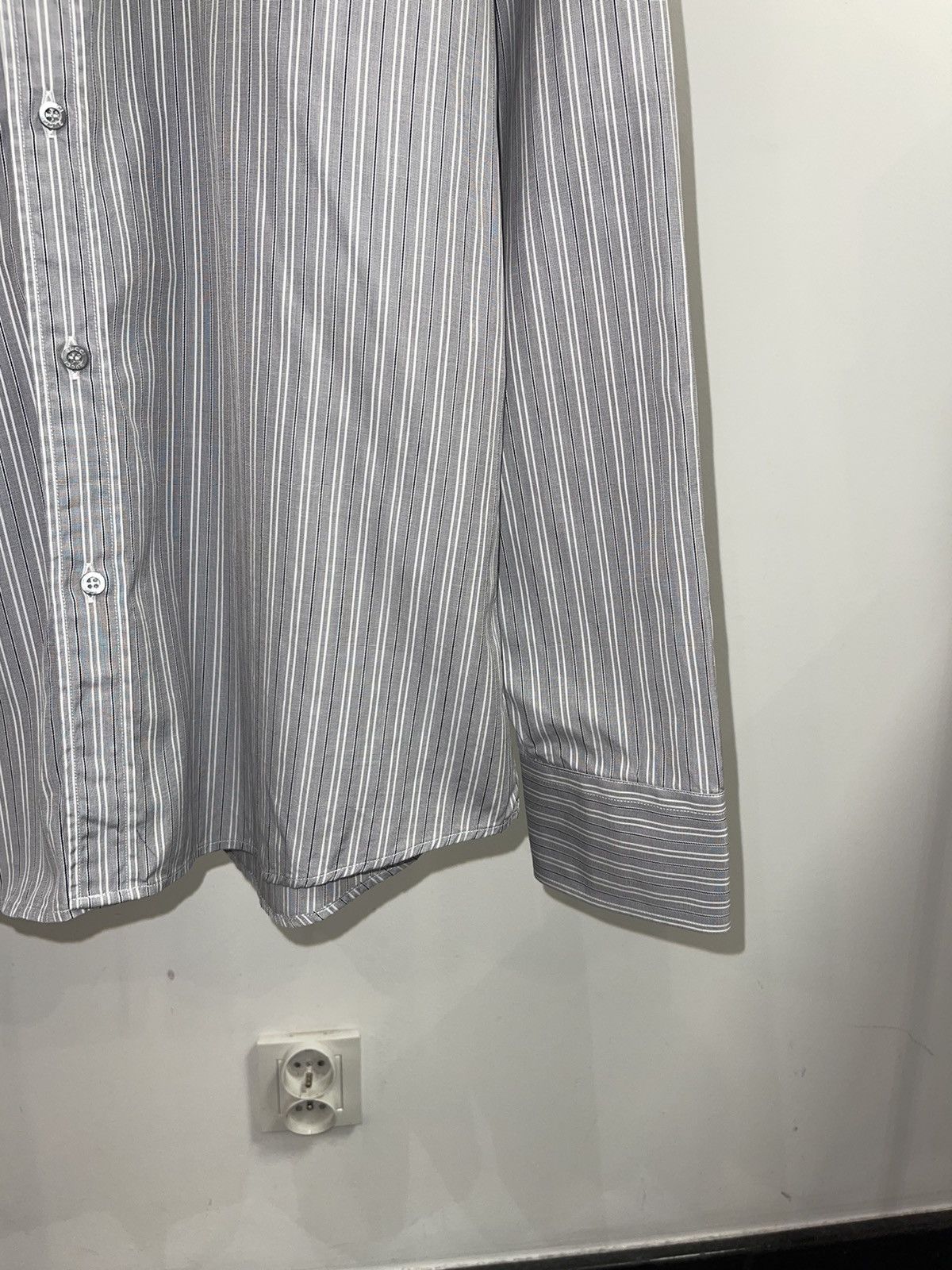Gucci Gucci Gray Striped Button Up Shirt Size US L / EU 52-54 / 3 - 3 Thumbnail