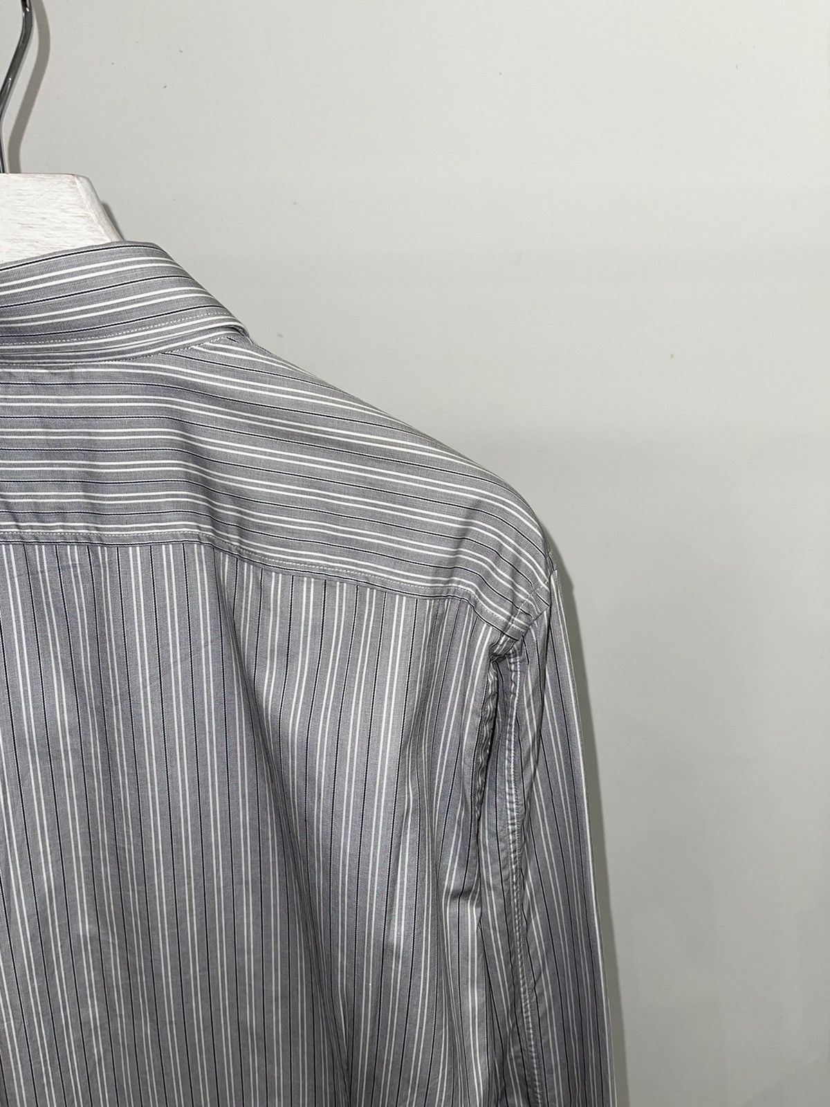 Gucci Gucci Gray Striped Button Up Shirt Size US L / EU 52-54 / 3 - 5 Thumbnail