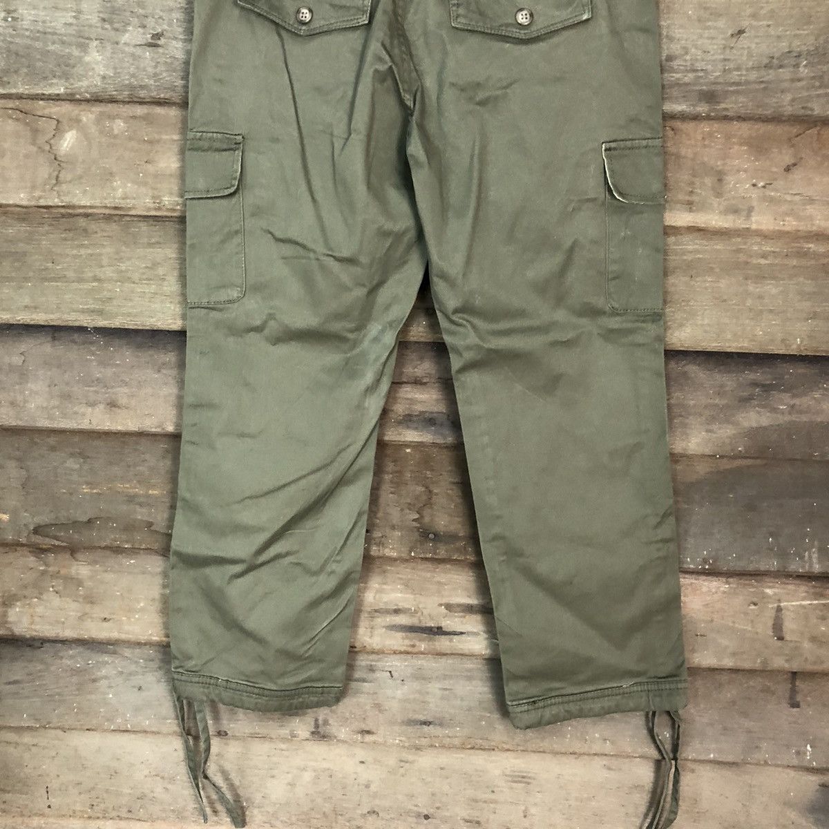 Japanese Brand DLL Japanese Green cropped Cargo Multipocket Pants #1493 Size 28" / US 6 / IT 42 - 11 Thumbnail