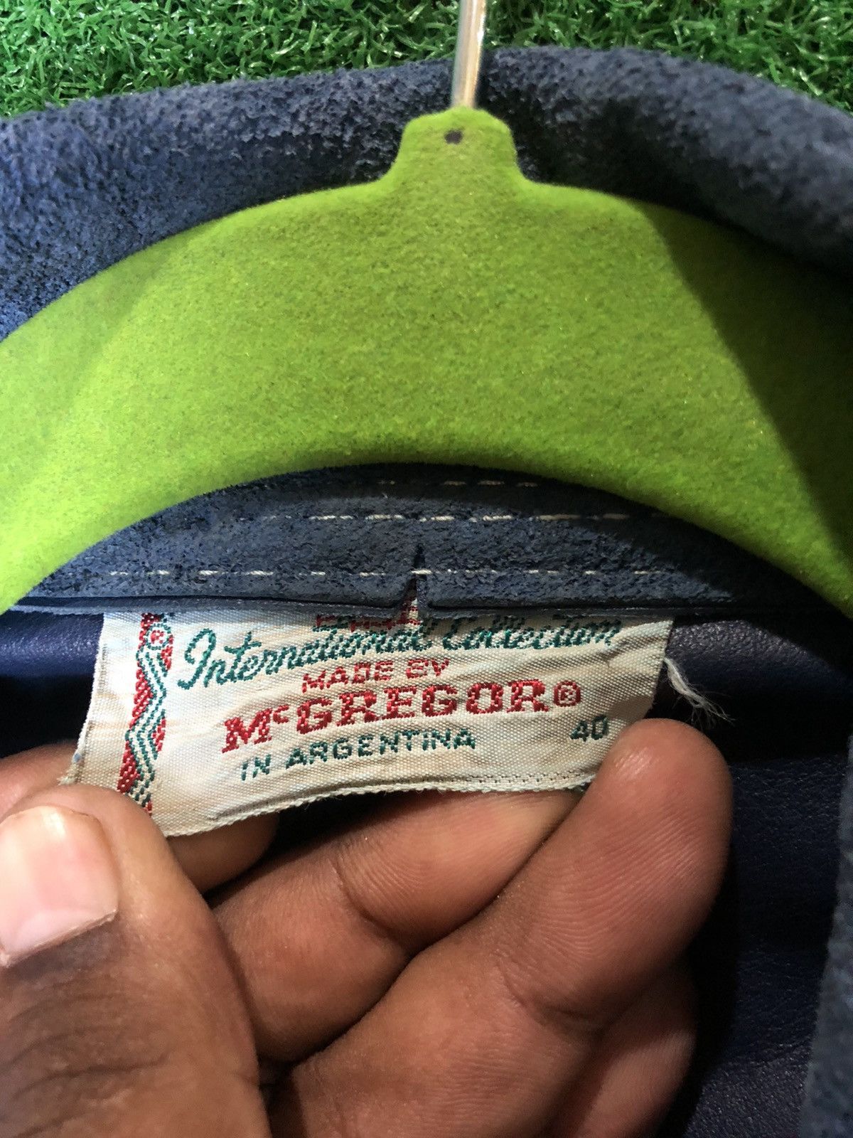 Vintage McGregor sweat leather button jacket