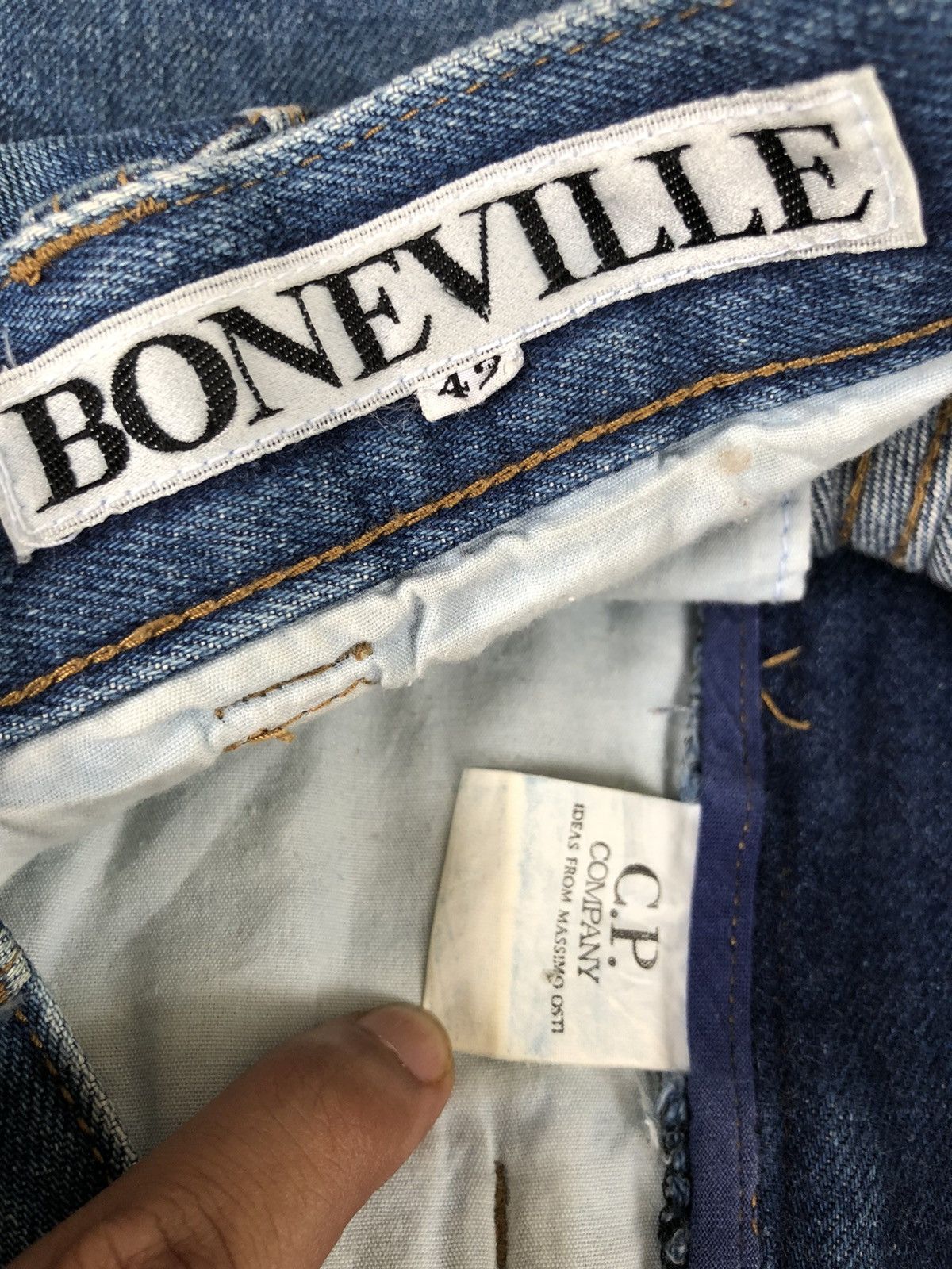 Boneville 80s CP Company Boneville 🇮🇹 Leather Hybrid 🎈Denim Size US 26 / EU 42 - 9 Thumbnail