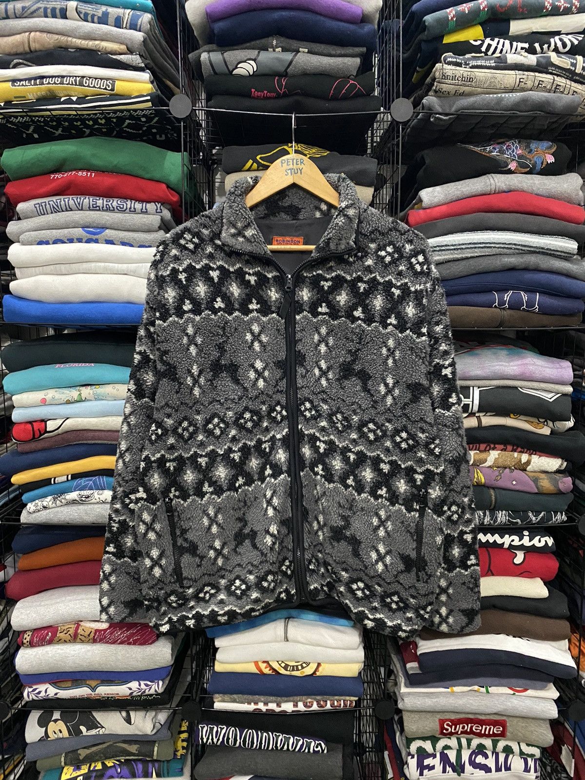 Japanese Brand × Robinson Les Bains Robinson printed fleece sweater Size US L / EU 52-54 / 3 - 1 Thumbnail