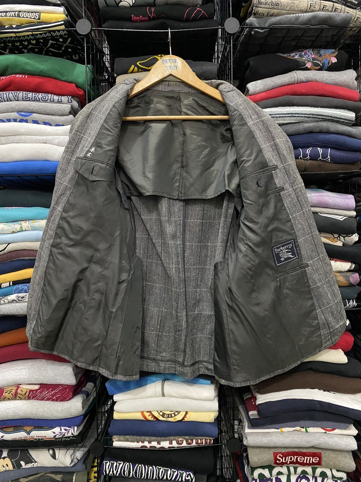 Burberry × Vintage VINTAGE BURBERRYS GREY MAN’S JACKET Size US M / EU 48-50 / 2 - 5 Thumbnail