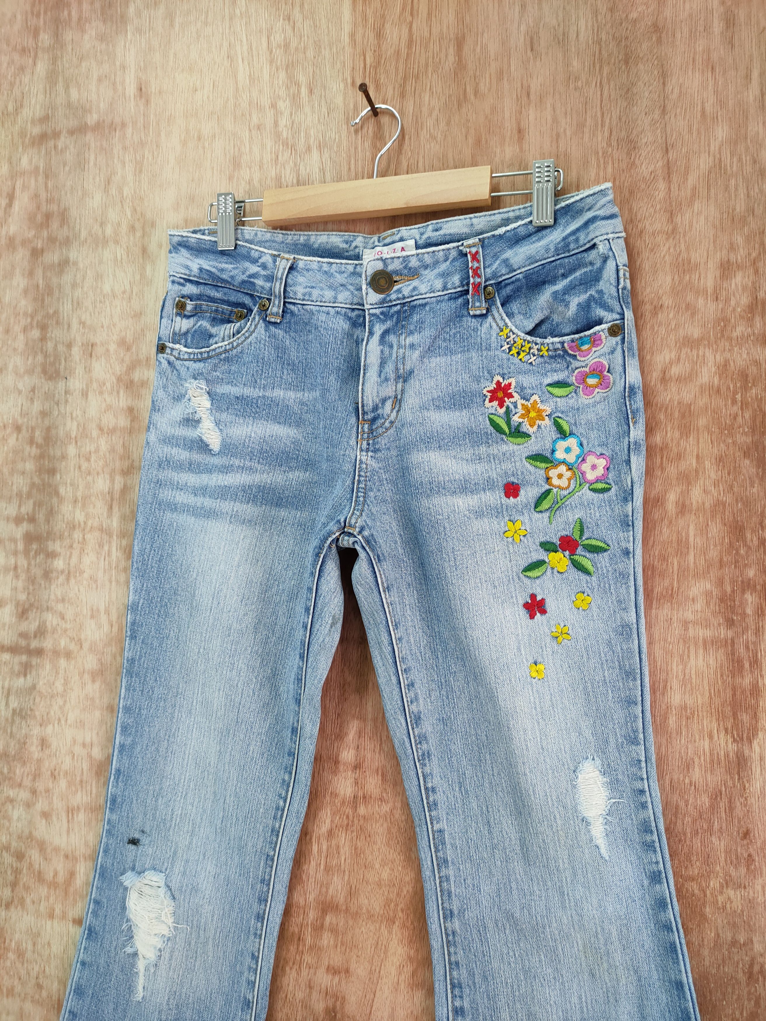 Japanese Brand GOLZA FLOWER FLARE DENIM JEANS PANTS Size US 30 / EU 46 - 9 Thumbnail