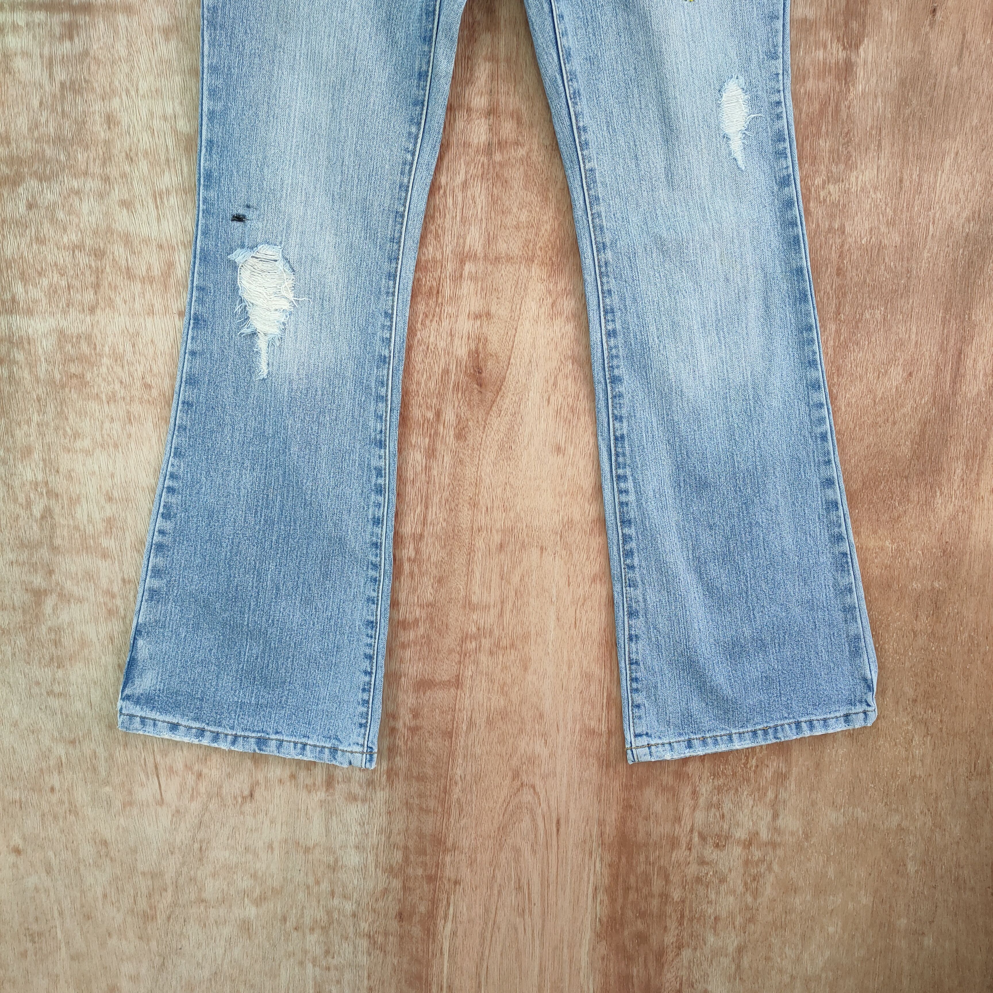 Japanese Brand GOLZA FLOWER FLARE DENIM JEANS PANTS Size US 30 / EU 46 - 3 Thumbnail