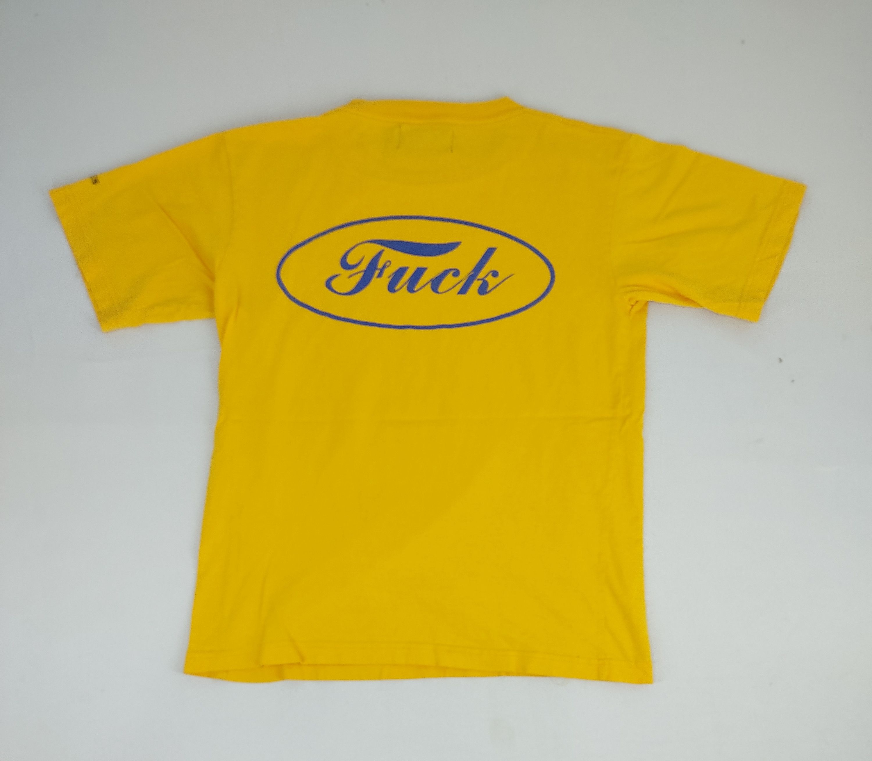 image of Vintage 90's Hardley Dangerous Fk Ford Style in Yellow, Men's (Size Small)