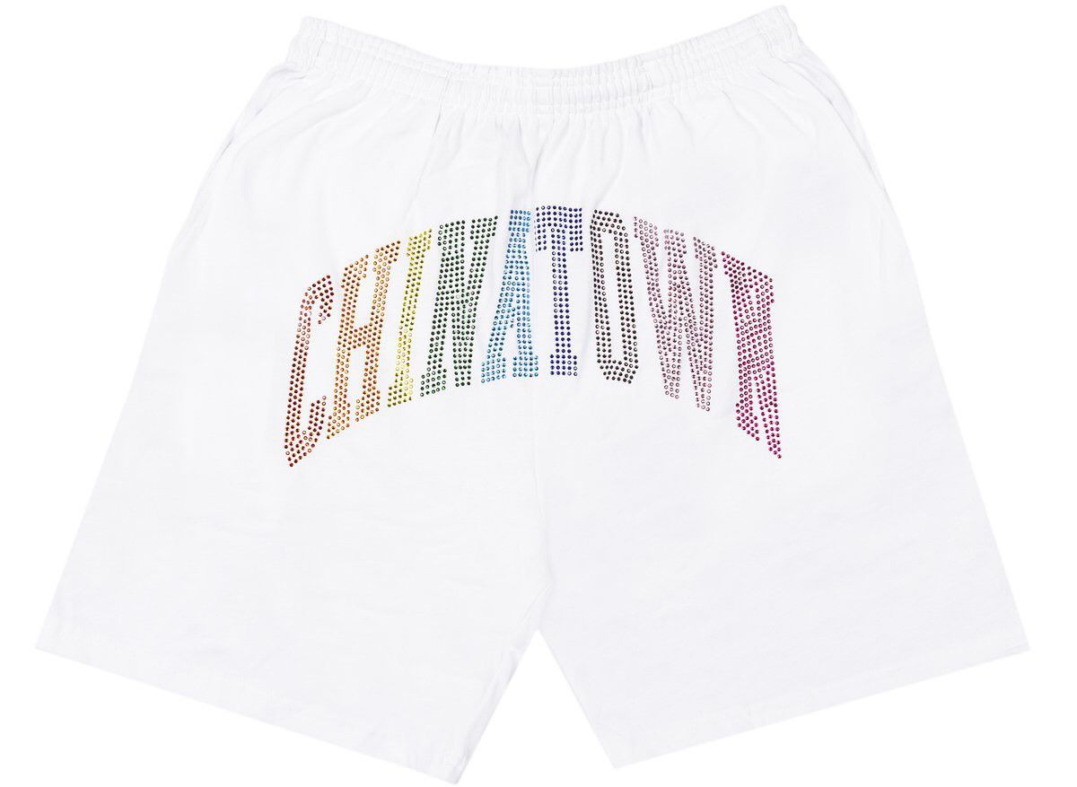 Market RAINBOW RHINESTONE ARC LOGO SHORTS M Size US 32 / EU 48 - 1 Thumbnail