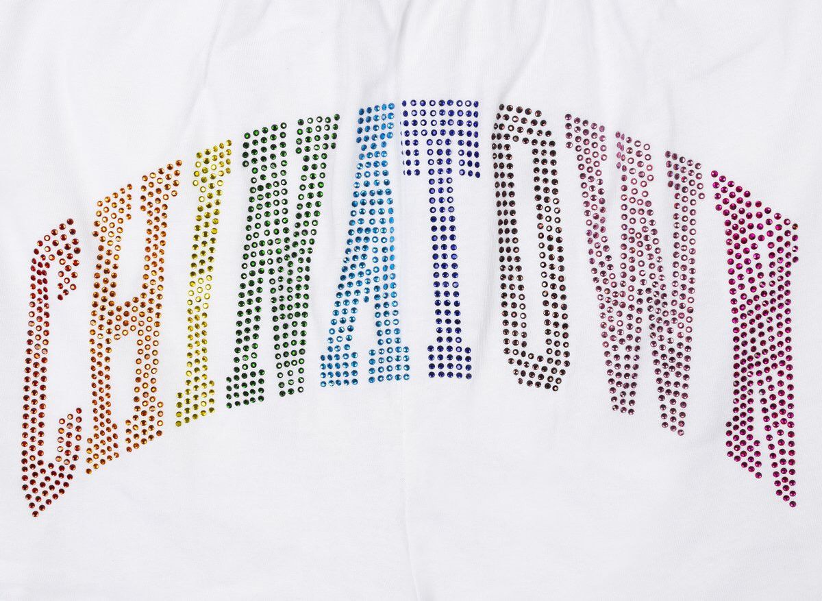 Market RAINBOW RHINESTONE ARC LOGO SHORTS M Size US 32 / EU 48 - 2 Thumbnail