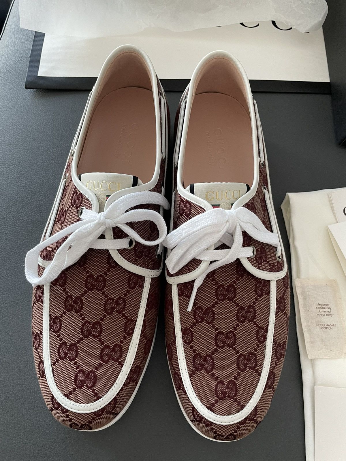 image of Gucci Limited Runway Iconic Sahara Monogram Loafer in Brown, Men's (Size 9.5)