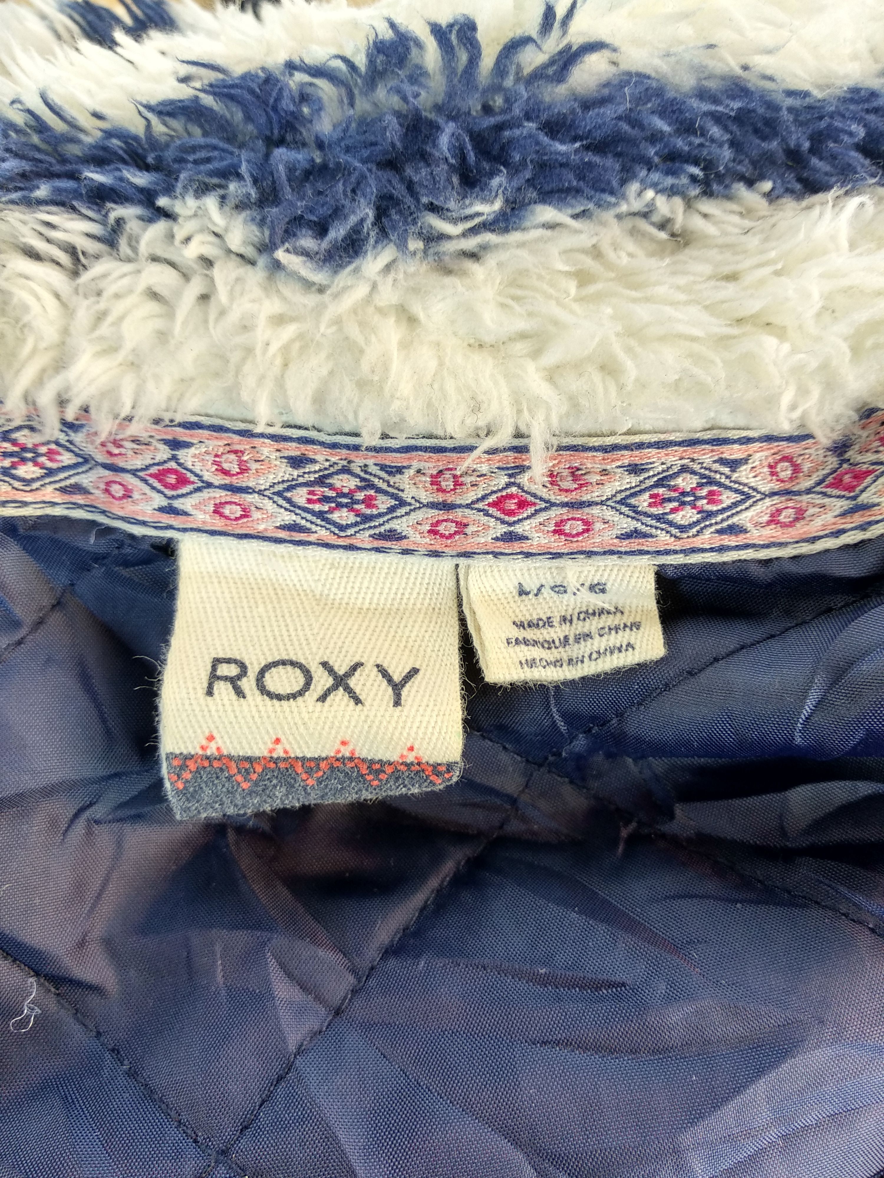 Quicksilver Roxy Sherpa Hoodie Sweater/Size L/Good Condition Size US L / EU 52-54 / 3 - 5 Thumbnail
