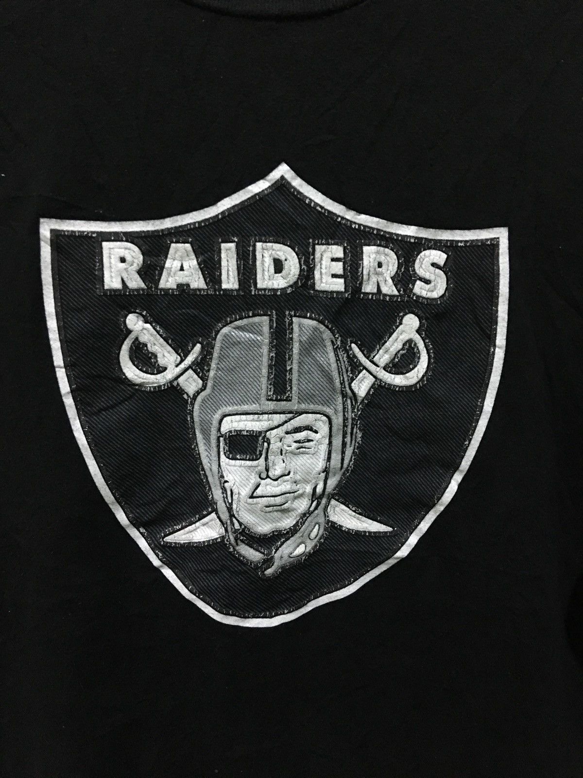 NFL vintage Los angeles raiders big logo nfl football shirt Size US L / EU 52-54 / 3 - 3 Thumbnail