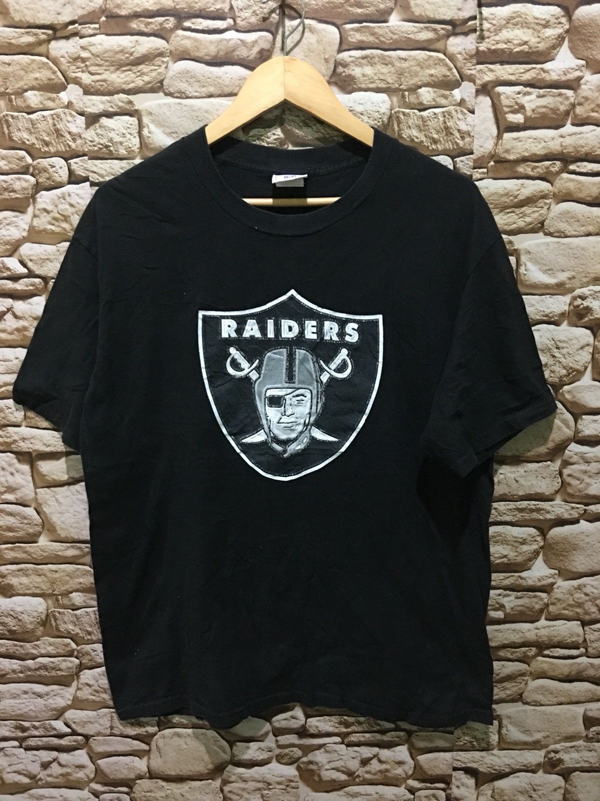 NFL vintage Los angeles raiders big logo nfl football shirt Size US L / EU 52-54 / 3 - 1 Thumbnail