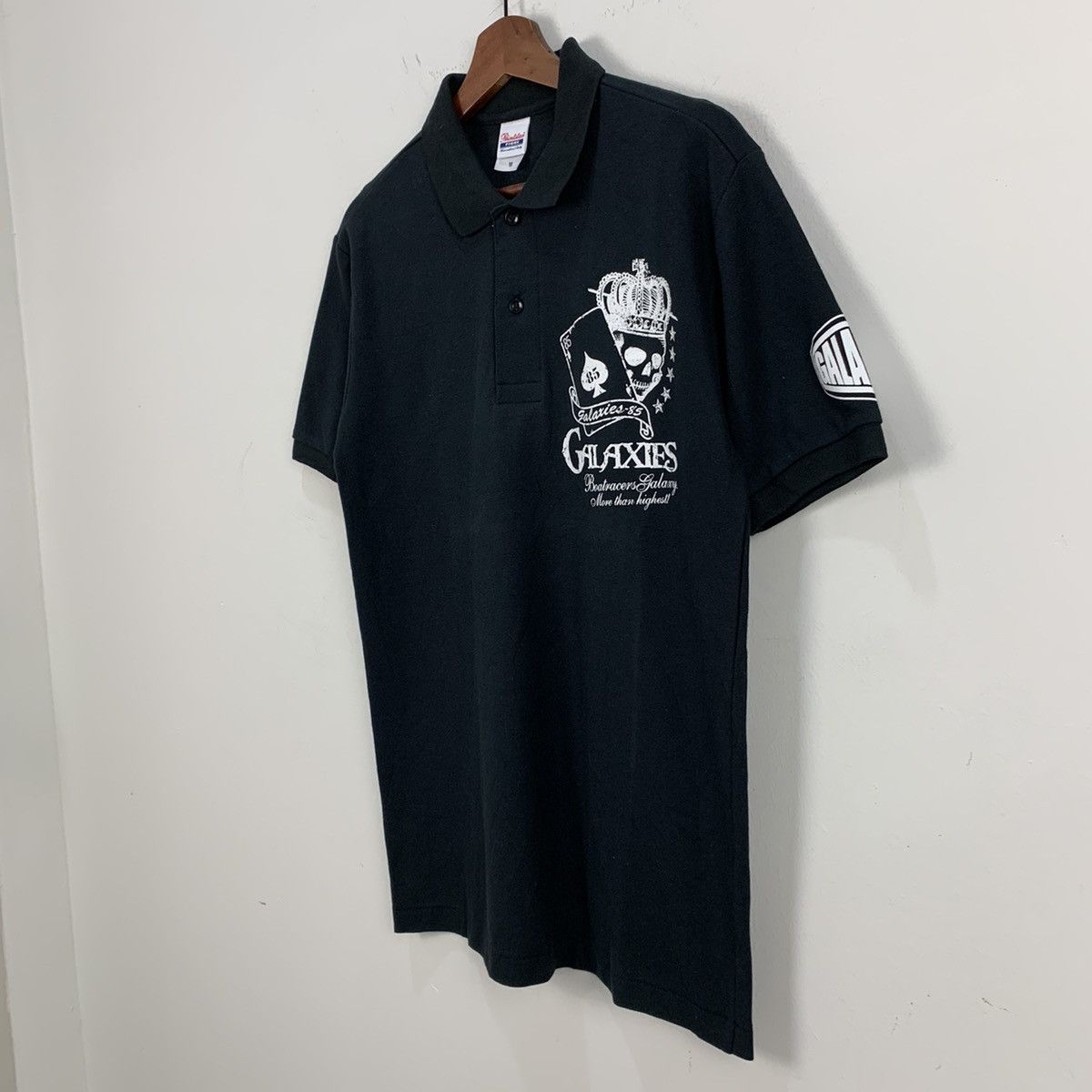 Japanese Brand GALAXIES BOATRACE 3D Skull Hearted like Ed Hardy Polo Shirt Size US M / EU 48-50 / 2 - 6 Thumbnail