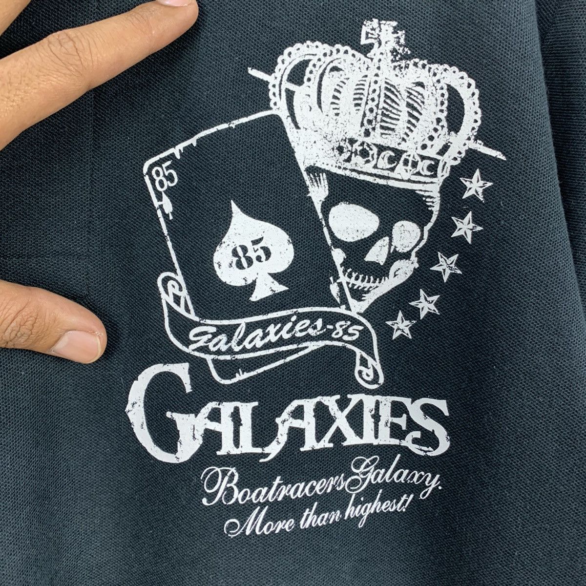 Japanese Brand GALAXIES BOATRACE 3D Skull Hearted like Ed Hardy Polo Shirt Size US M / EU 48-50 / 2 - 7 Thumbnail