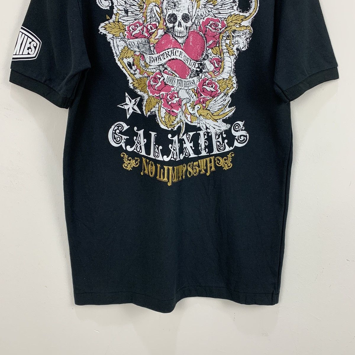 Japanese Brand GALAXIES BOATRACE 3D Skull Hearted like Ed Hardy Polo Shirt Size US M / EU 48-50 / 2 - 11 Thumbnail