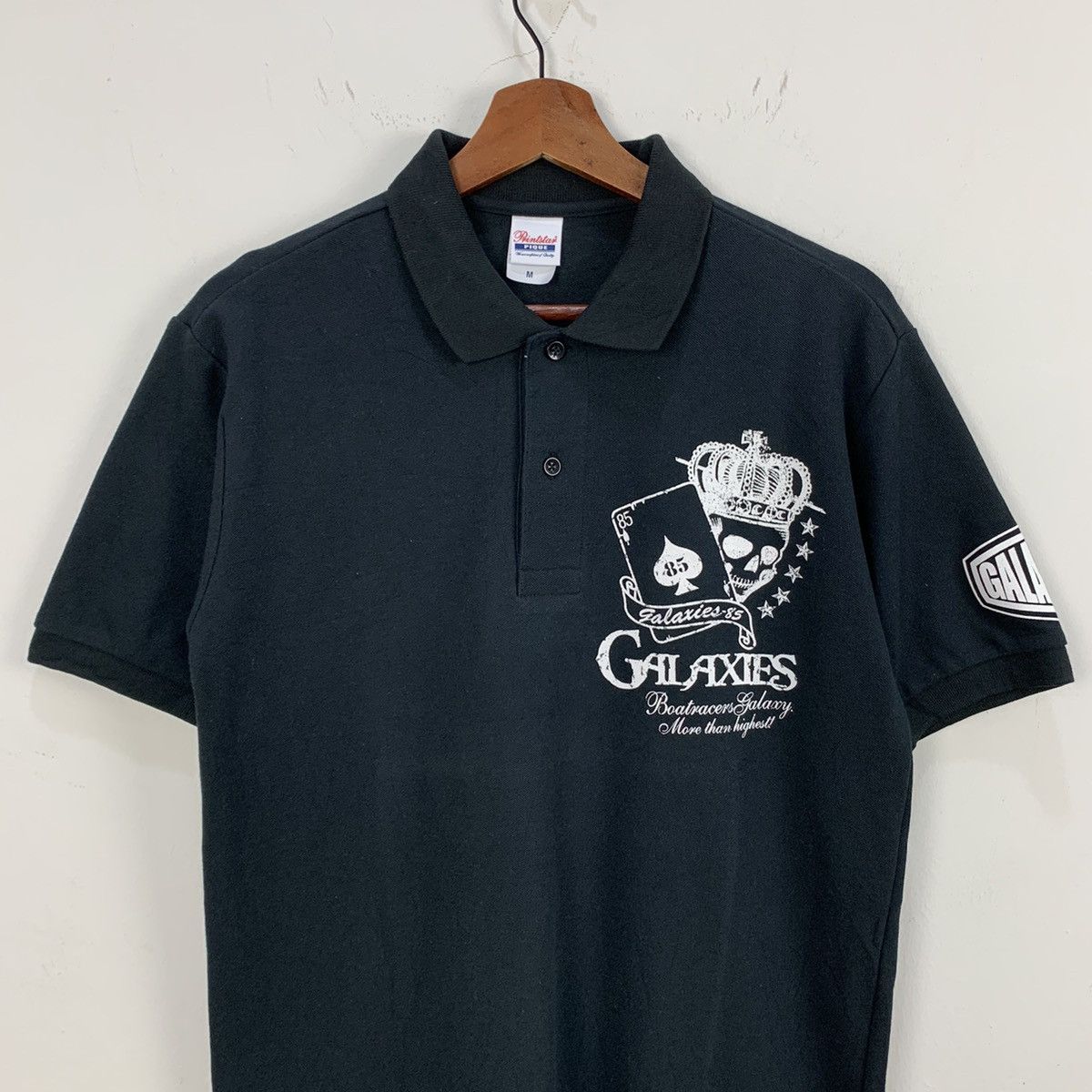 Japanese Brand GALAXIES BOATRACE 3D Skull Hearted like Ed Hardy Polo Shirt Size US M / EU 48-50 / 2 - 3 Thumbnail