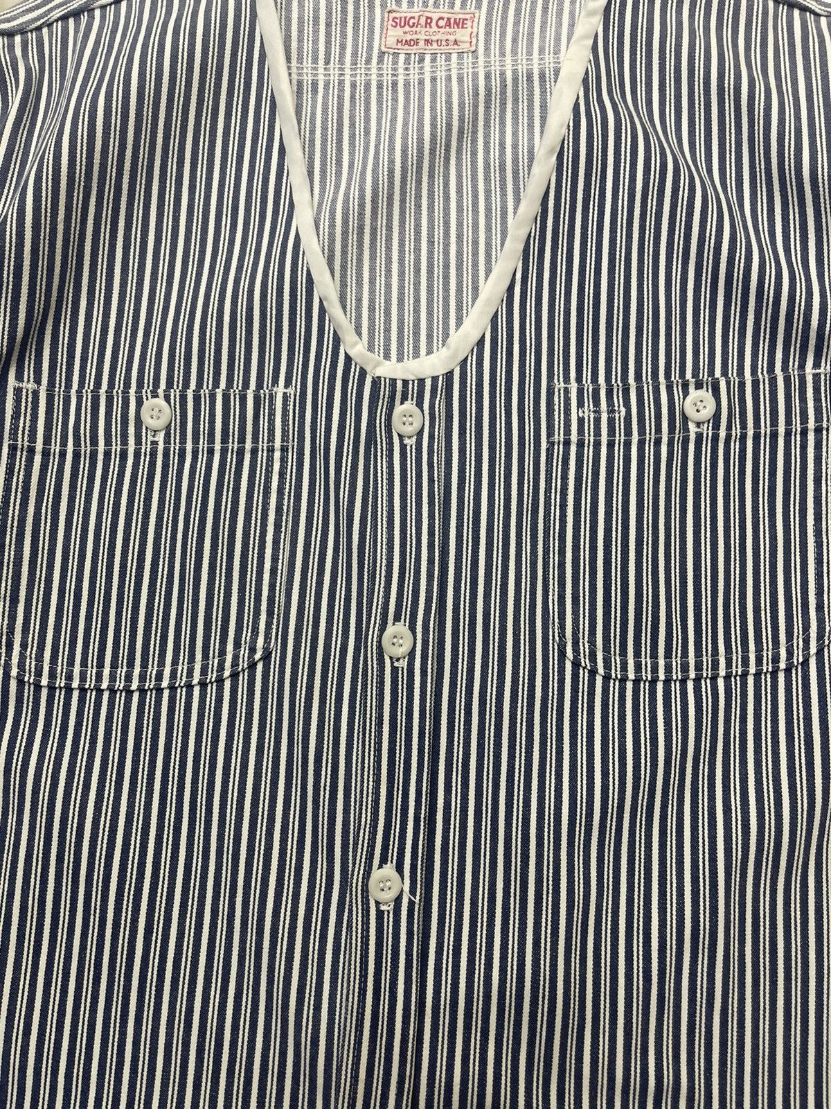 Sugar Cane Sugar Cane Hickory Stripe Worker Shirts Size US M / EU 48-50 / 2 - 7 Thumbnail