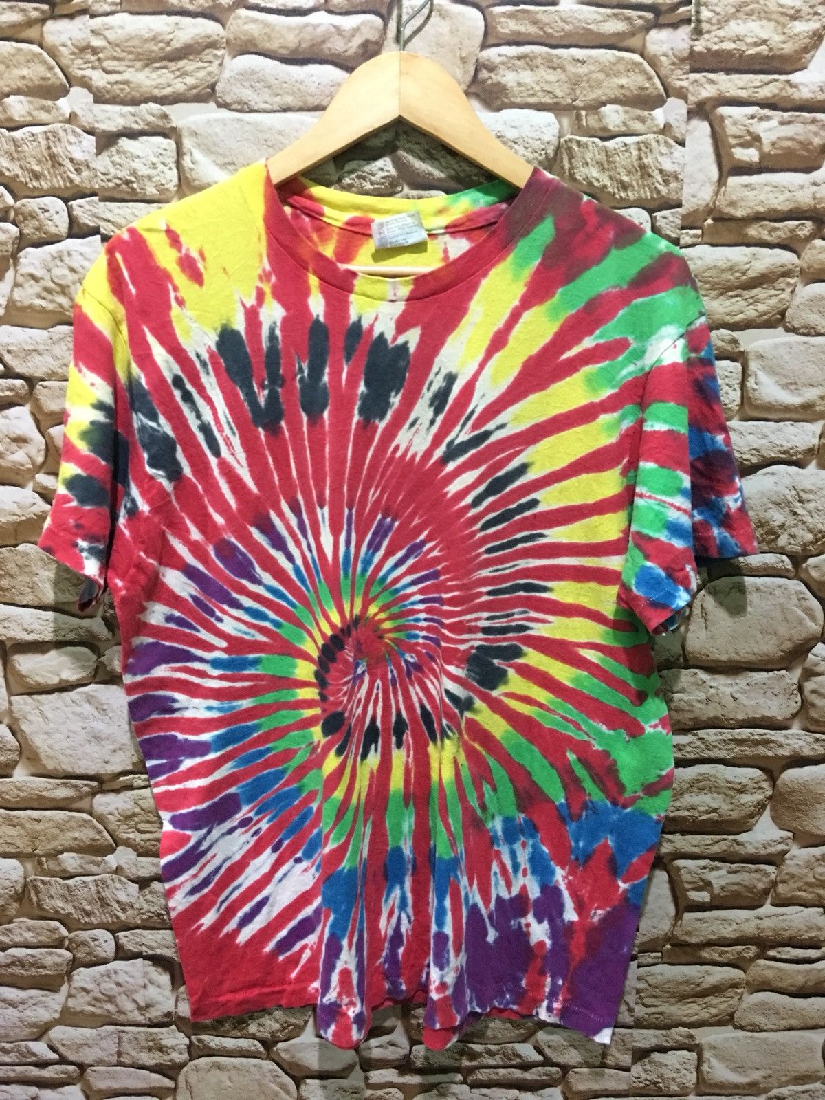 Hanes × Vintage Vintage 80s Tie Dye Designer shirt Size US XL / EU 56 / 4 - 1 Thumbnail