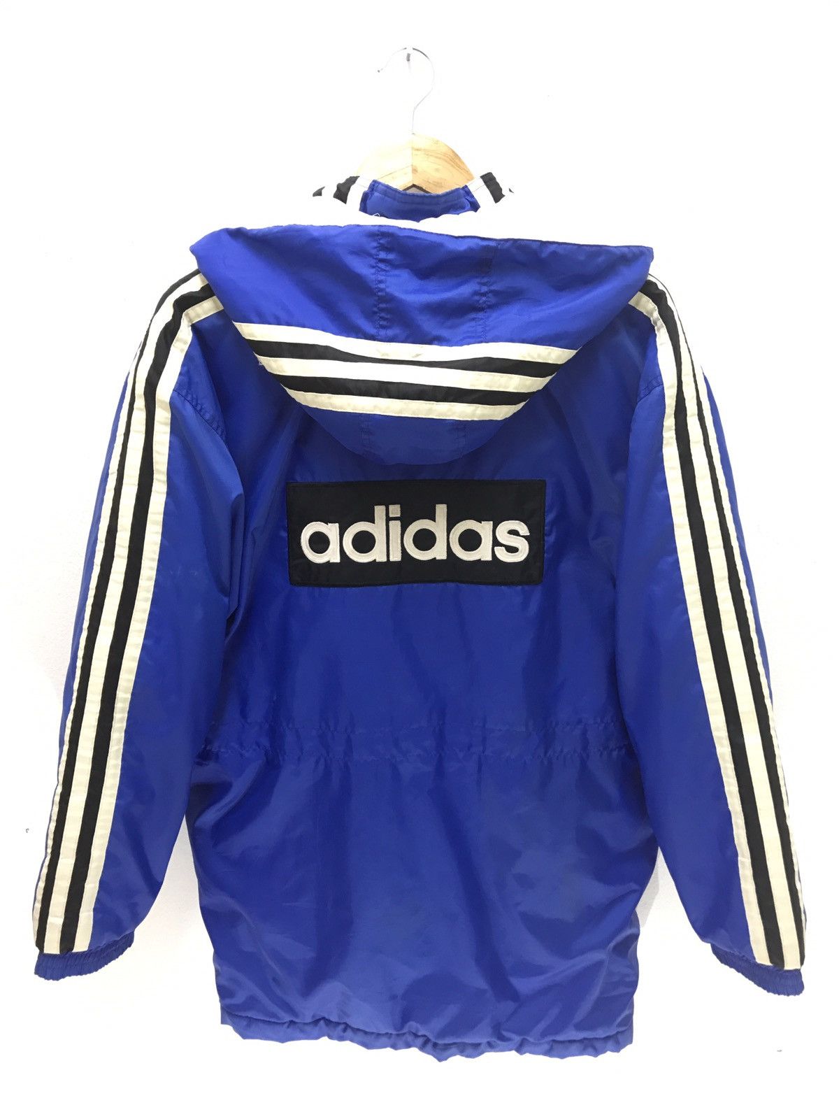 Adidas Vtg Adidas Parka With Three Stripes Padding Quilted Lining Size US L / EU 52-54 / 3 - 1 Thumbnail