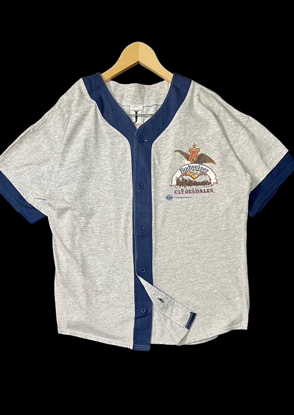 Budweiser × Cowboy Equipment VINTAGE 90s GREY BUDWEISER COWBOYS RAGLAN Size US M / EU 48-50 / 2 - 1 Thumbnail