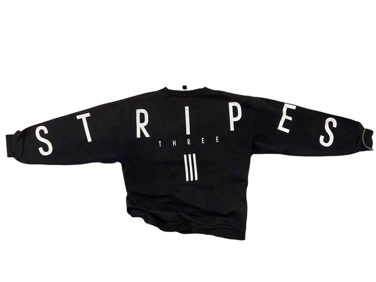 image of Adidas Three Stripes Big Logo Sweatshirt in Black, Men's (Size Medium)