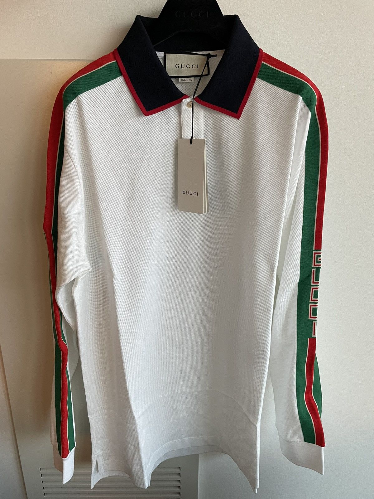Gucci Rare Super Runway Limited Edition Gucci Electric Logo Polo Size US L / EU 52-54 / 3 - 1 Thumbnail