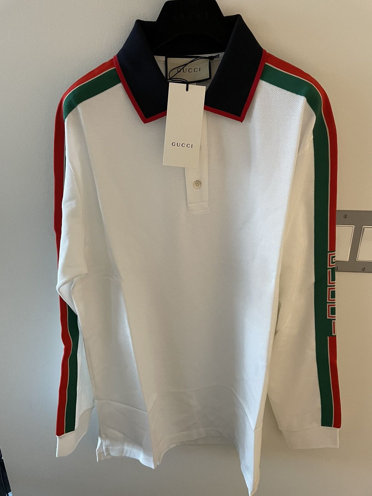 Gucci Rare Super Runway Limited Edition Gucci Electric Logo Polo Size US L / EU 52-54 / 3 - 15 Thumbnail