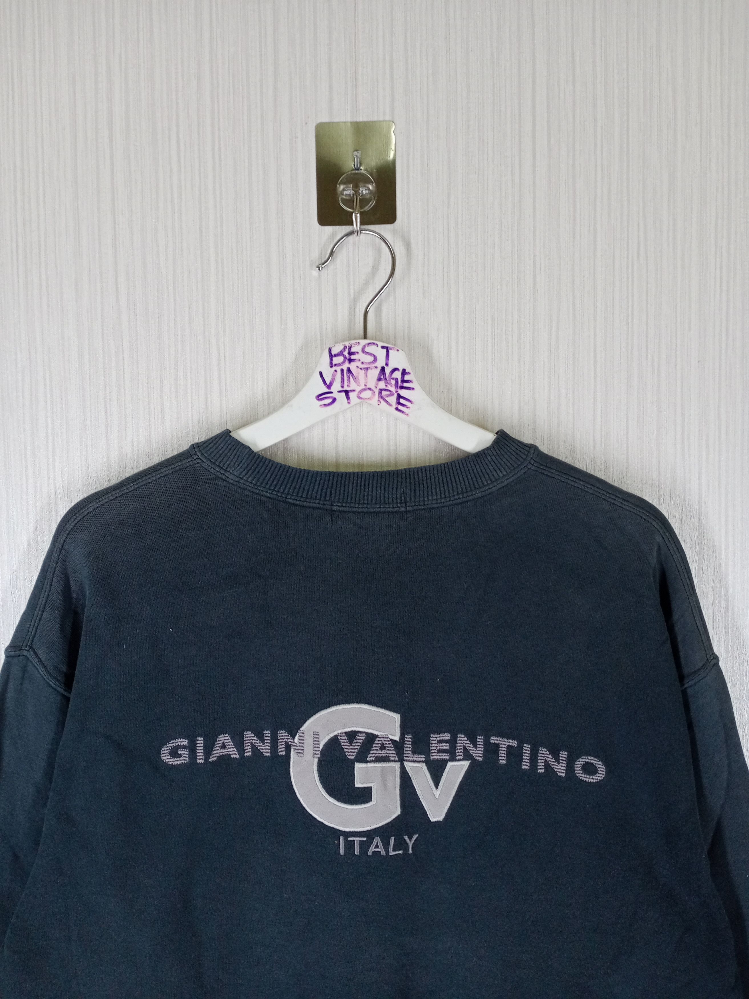 Gianni Valentino Vintage Gianni Valentino Sweatshirt Embroidery Big Logo Size US L / EU 52-54 / 3 - 3 Thumbnail