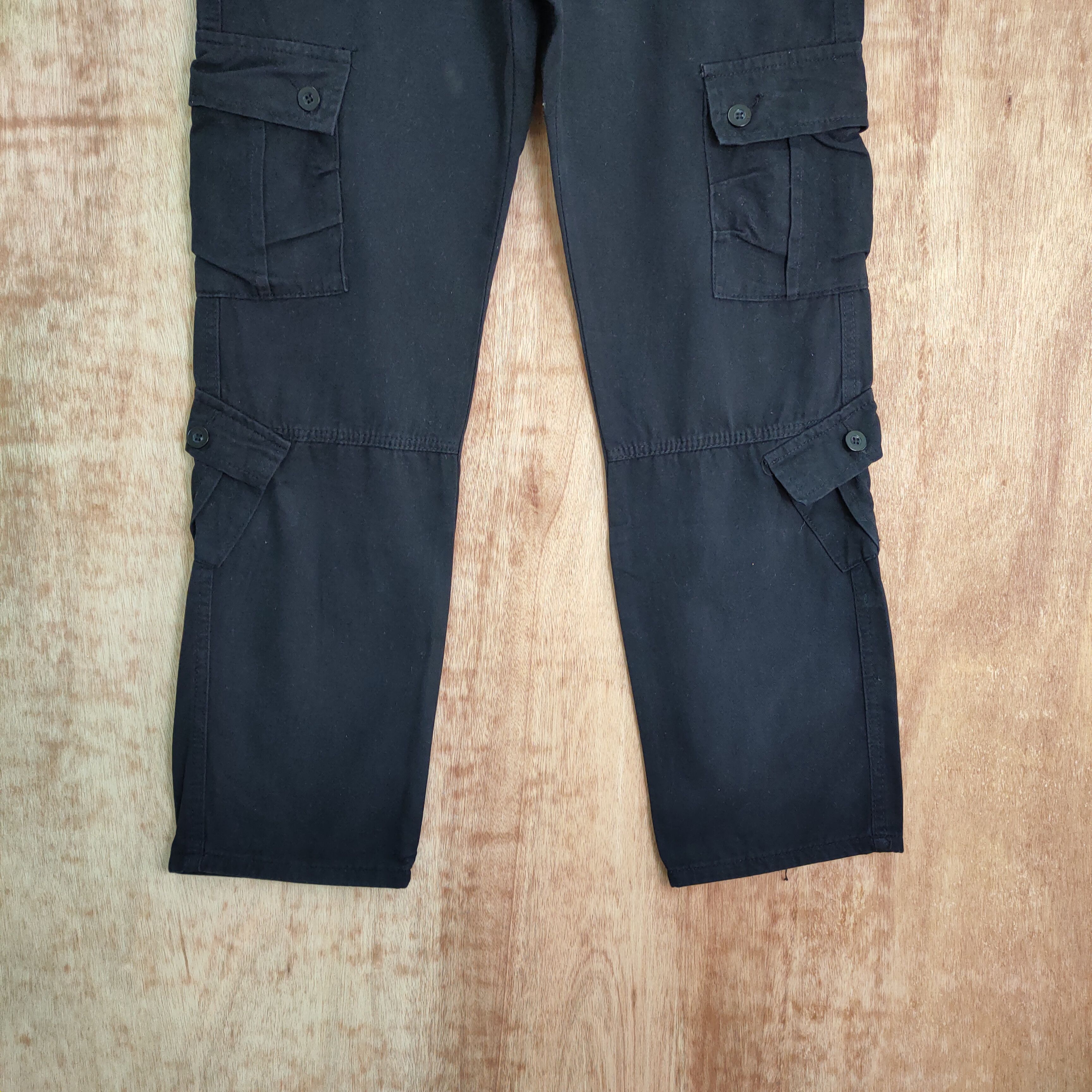 Japanese Brand 8 POCKET JAPANESE BRAND BLACK CARGO PANTS Size US 33 - 6 Thumbnail