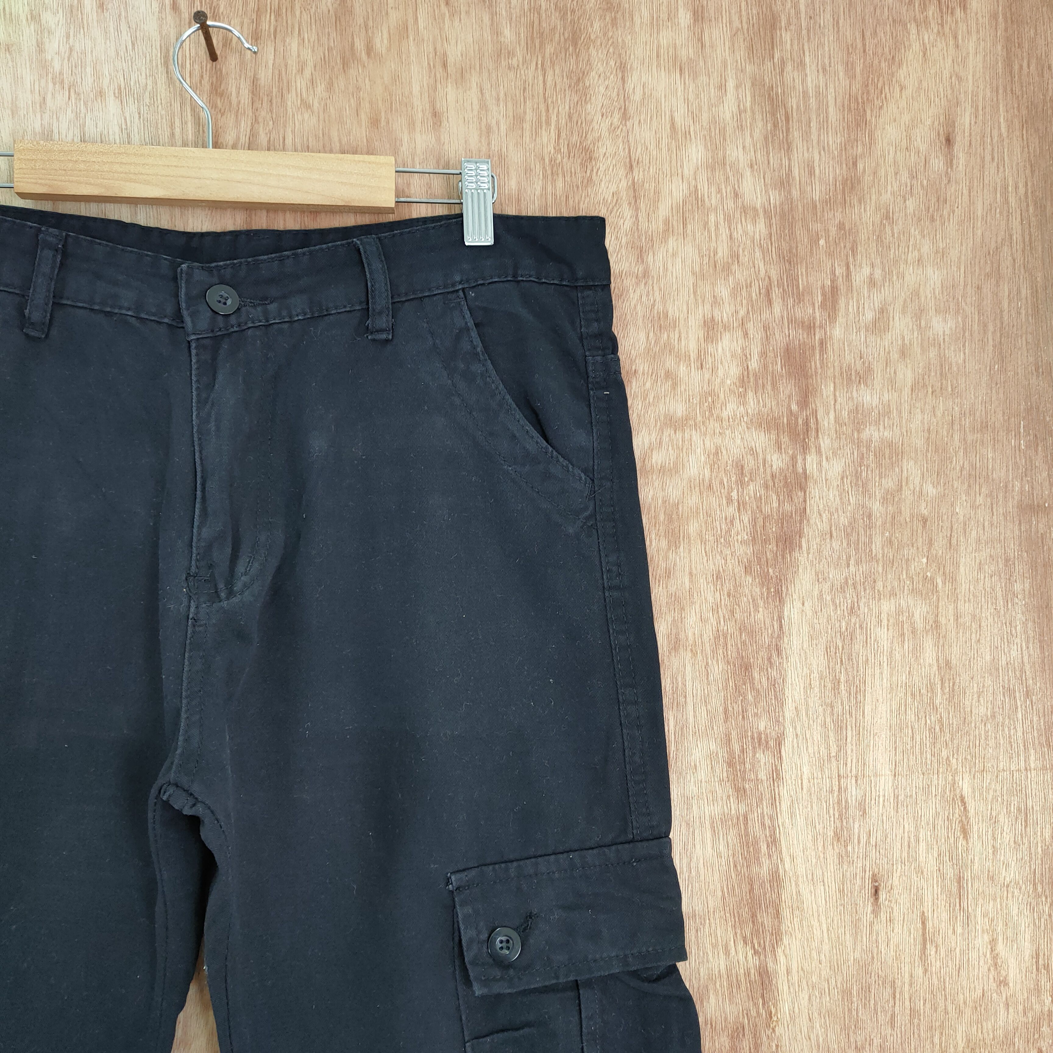 Japanese Brand 8 POCKET JAPANESE BRAND BLACK CARGO PANTS Size US 33 - 13 Thumbnail