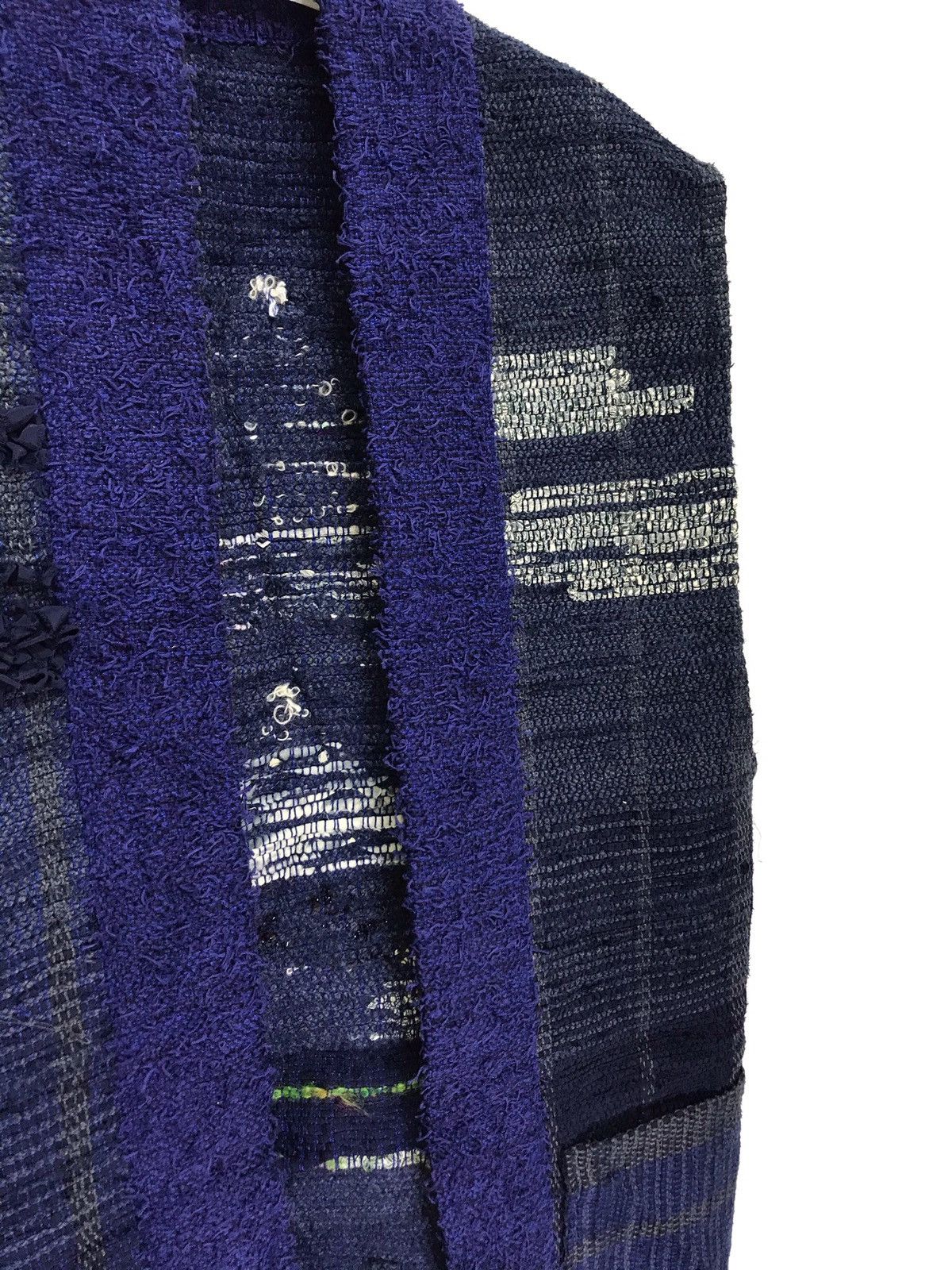 Art Comes First 🎇Hand Woven Vest Indigo Blue Patchwork Boro Sashiko Size US M / EU 48-50 / 2 - 3 Thumbnail
