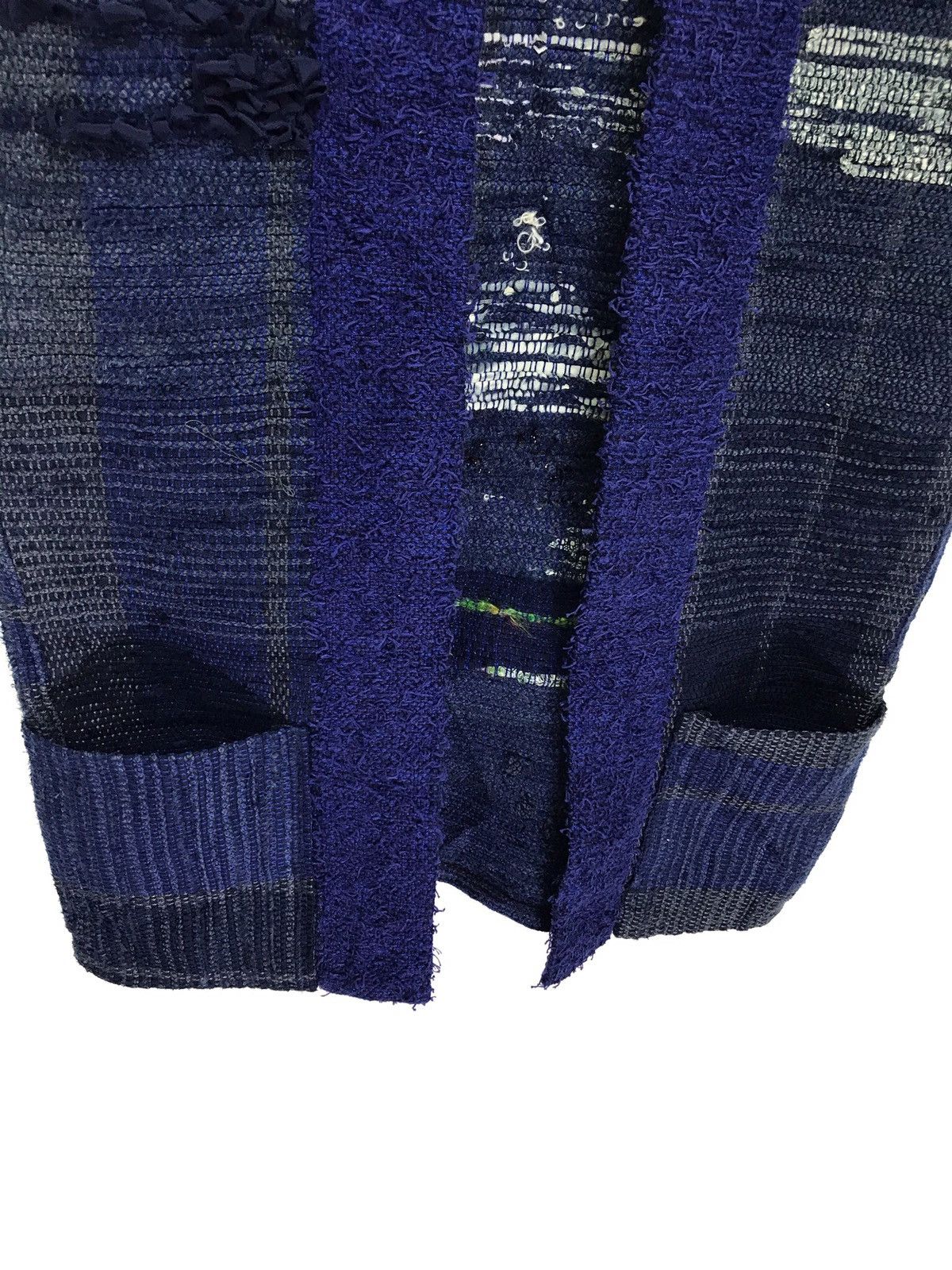 Art Comes First 🎇Hand Woven Vest Indigo Blue Patchwork Boro Sashiko Size US M / EU 48-50 / 2 - 6 Thumbnail