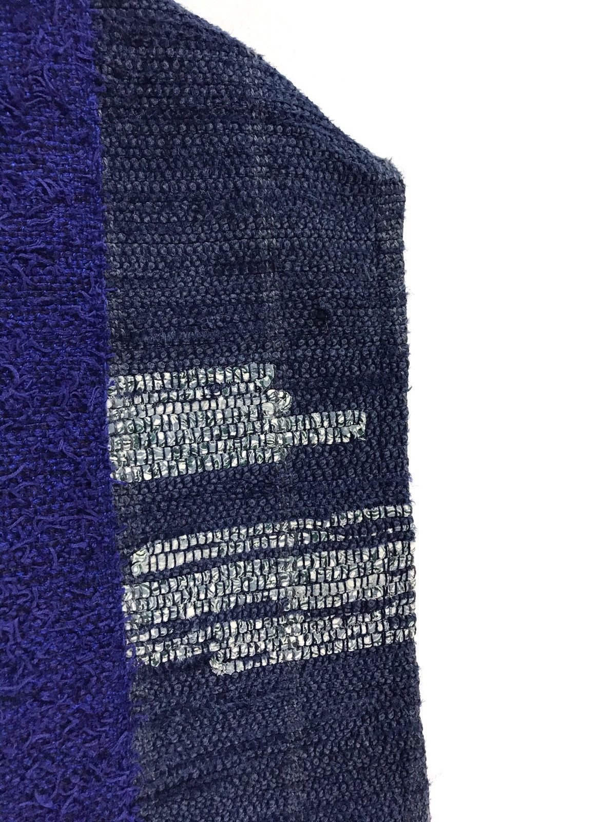 Art Comes First 🎇Hand Woven Vest Indigo Blue Patchwork Boro Sashiko Size US M / EU 48-50 / 2 - 4 Thumbnail