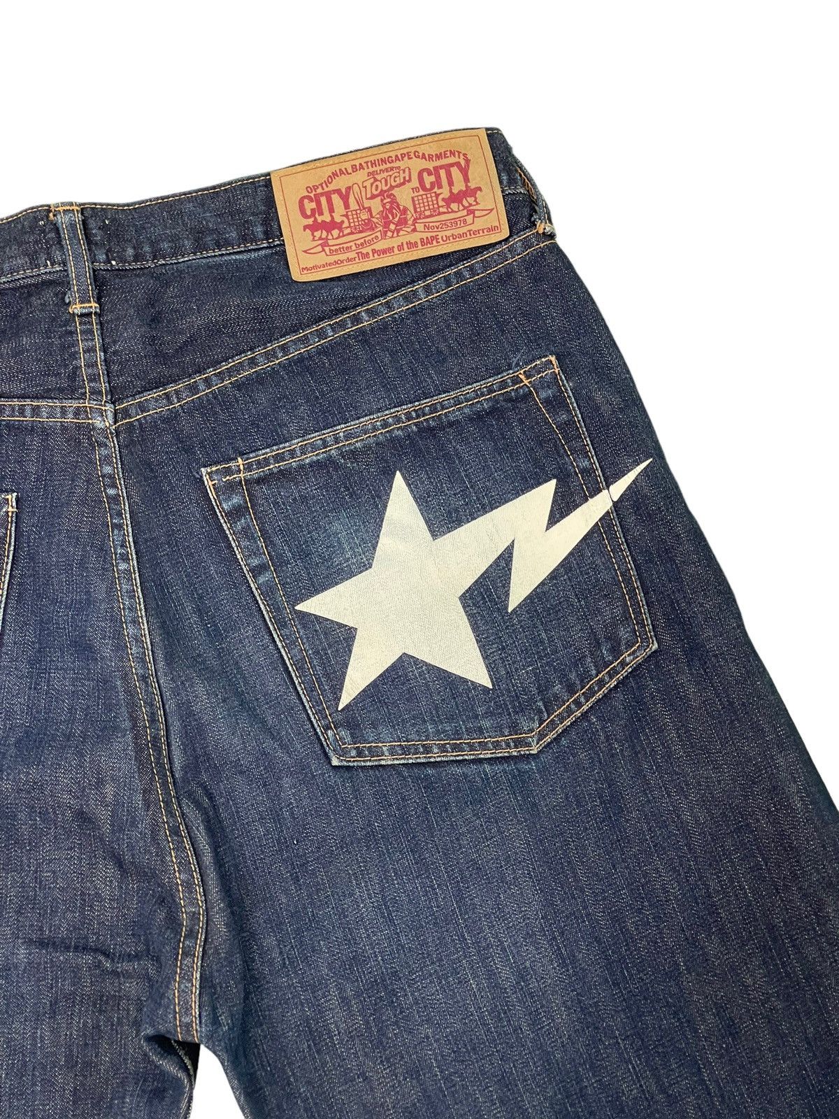 Bape Bapesta Denim Size US 35 - 10 Thumbnail