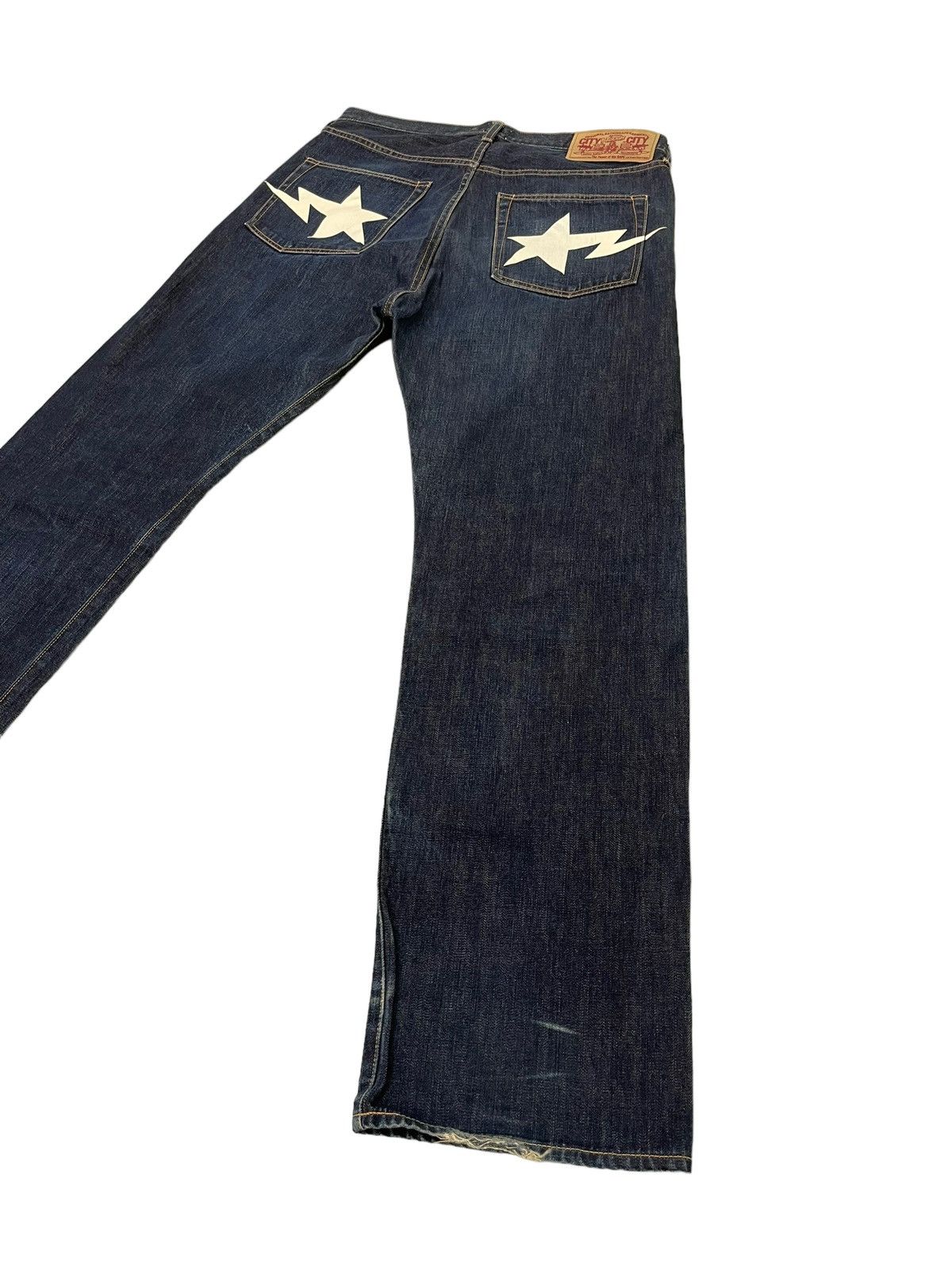 Bape Bapesta Denim Size US 35 - 4 Thumbnail