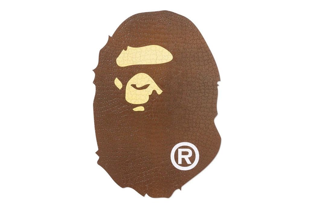 image of Bape Ape Head Puzzle in Brown, Men's