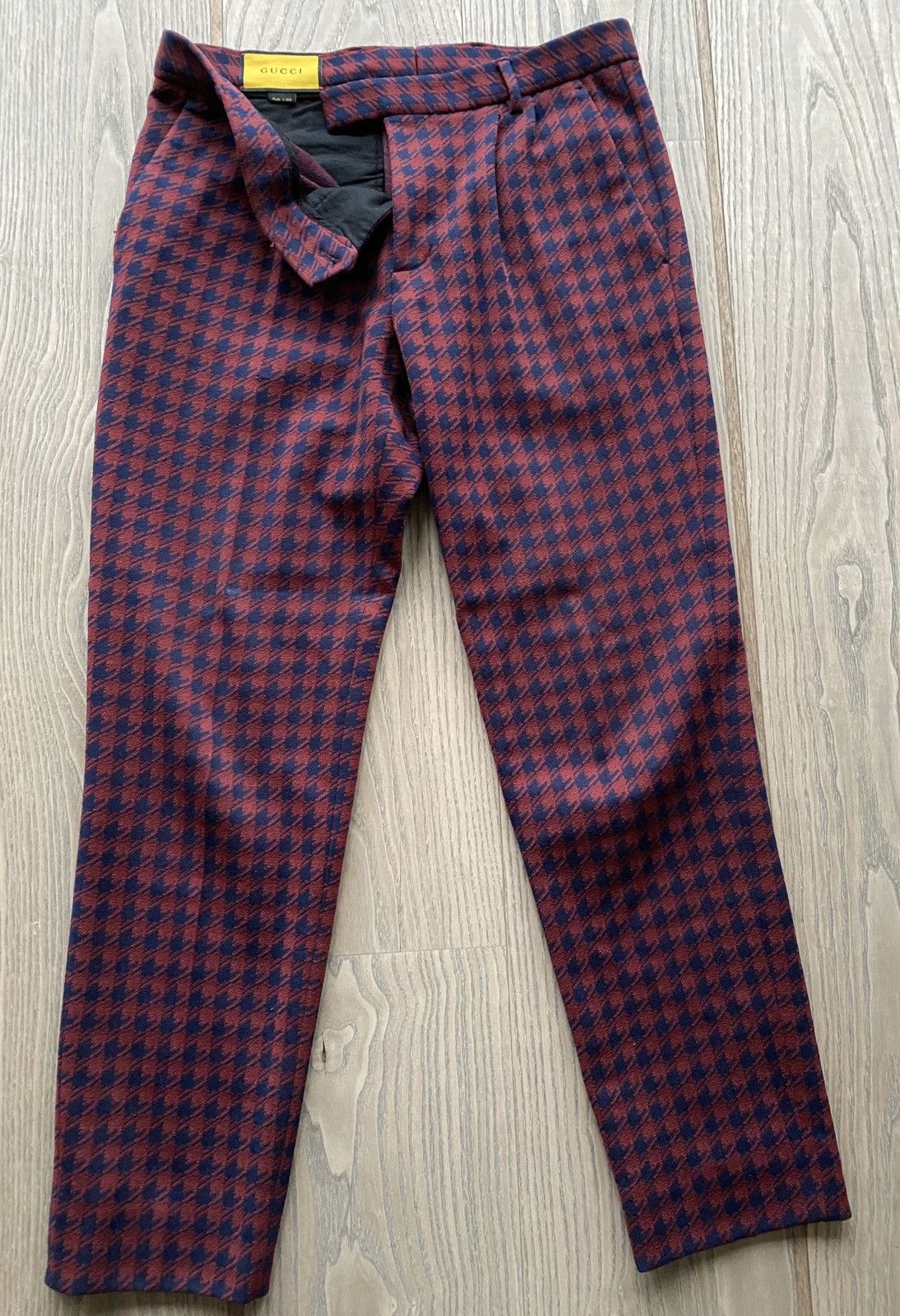 Image of Grail Gucci X Mr. Porter Exclusive Pants in Maroon, Men's (Size 30)