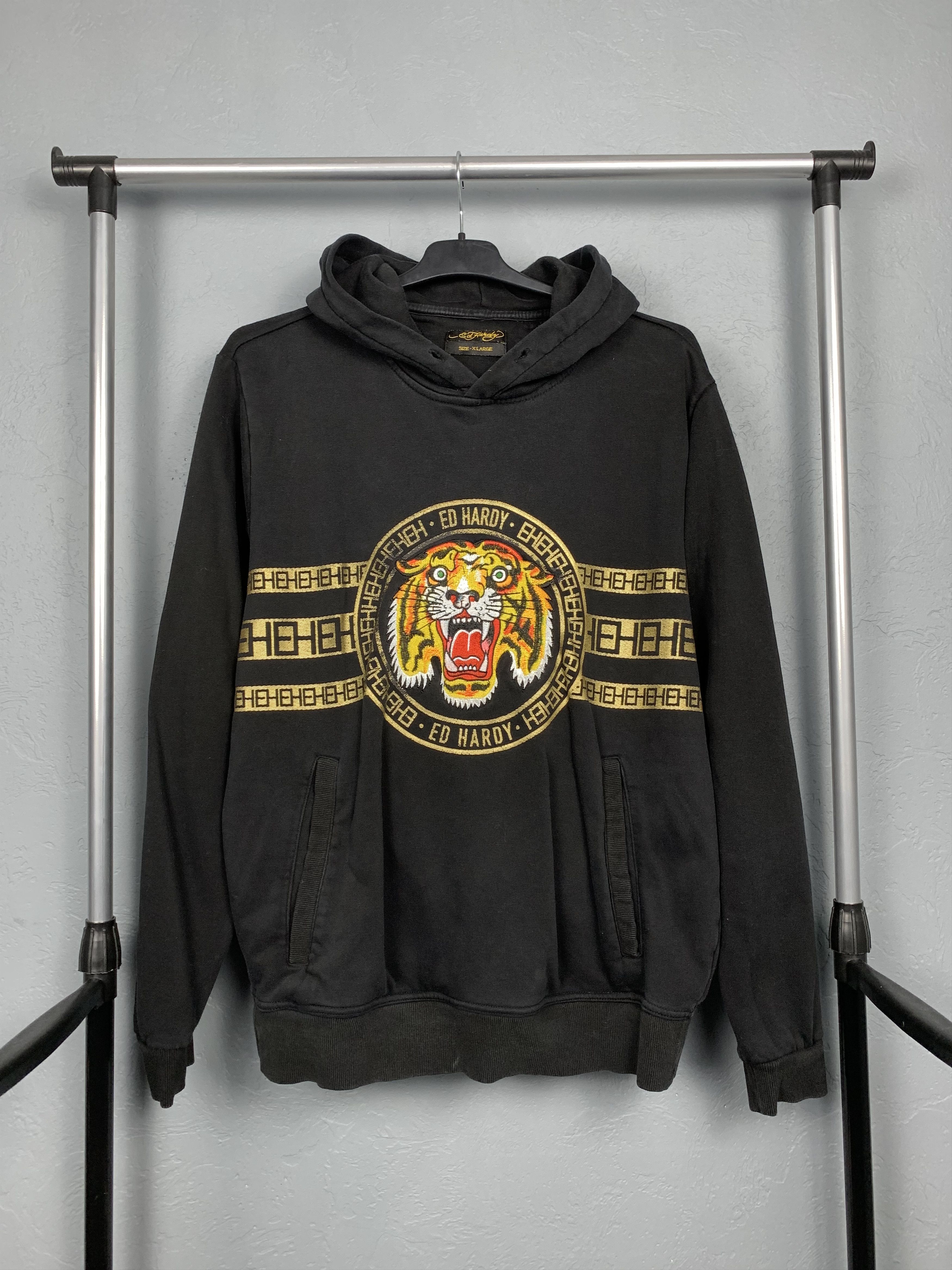 Christian Audigier Ed Hardy by Christian Audigier Vintage Mens Hoodie Size US XL / EU 56 / 4 - 1 Thumbnail
