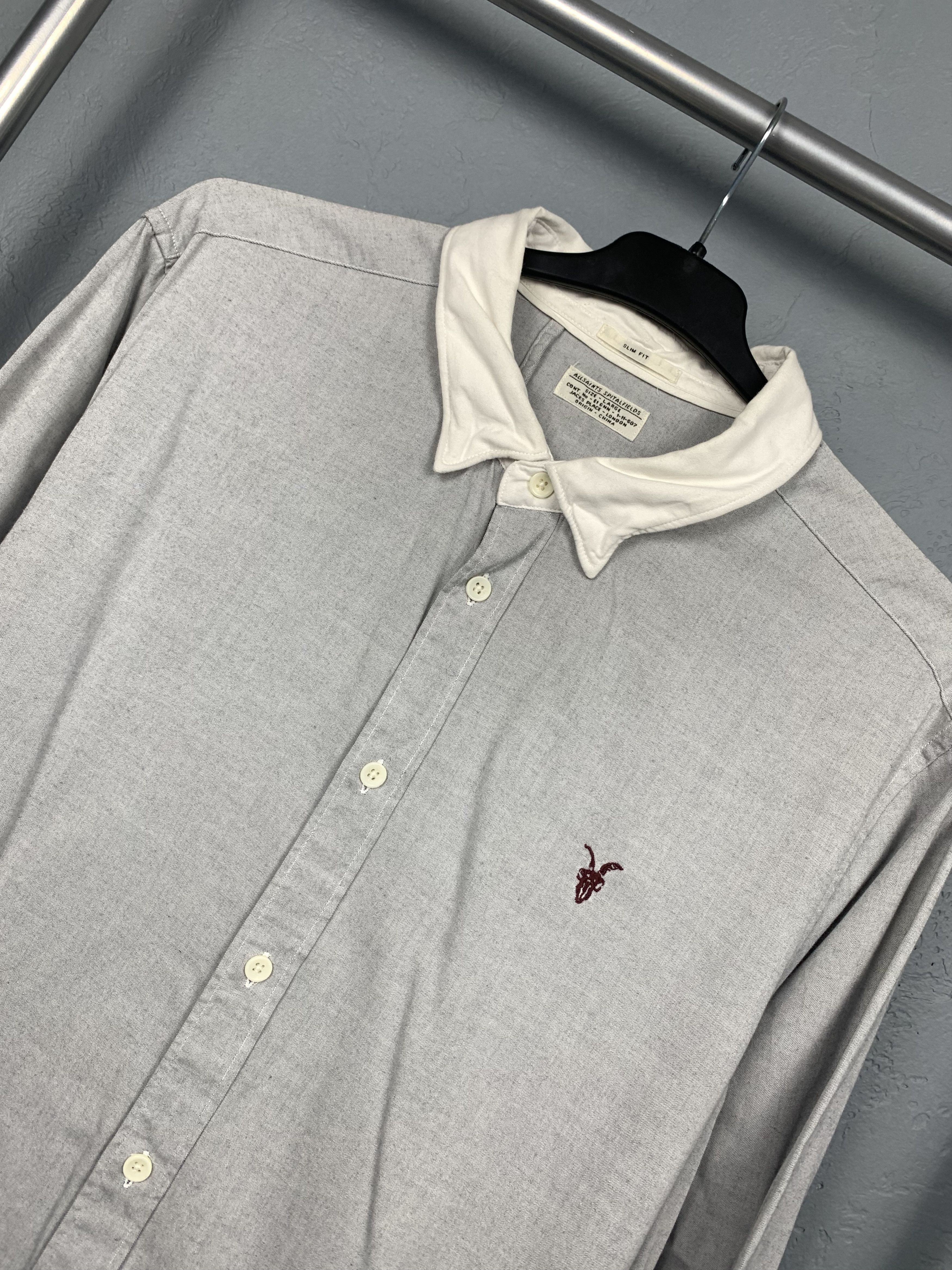 Allsaints Allsaints Oxford Perry Mens Long Sleeve Shirt Size US L / EU 52-54 / 3 - 2 Thumbnail