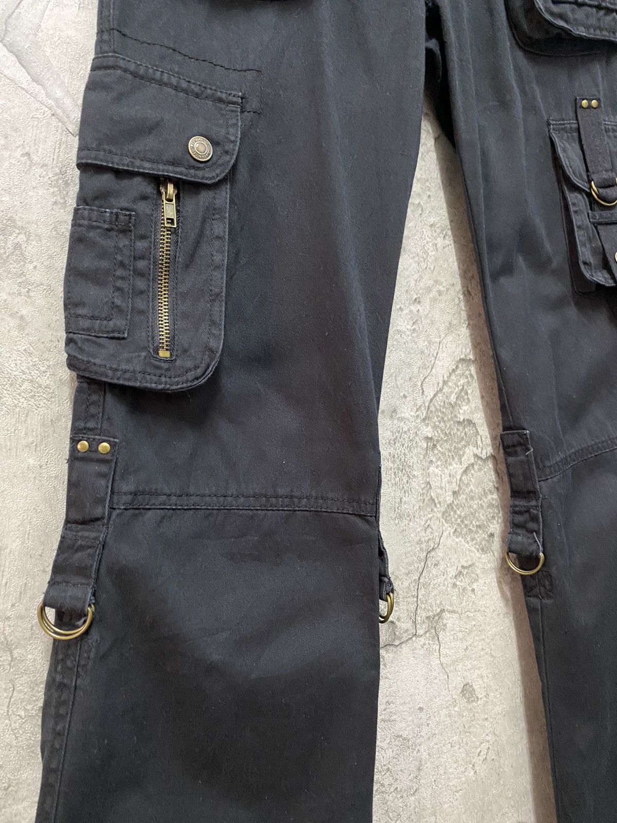 Designer × Japanese Brand Rate Rose Japan Multi Pocket Technical Flared Cargo Pants Size US 28 / EU 44 - 9 Thumbnail
