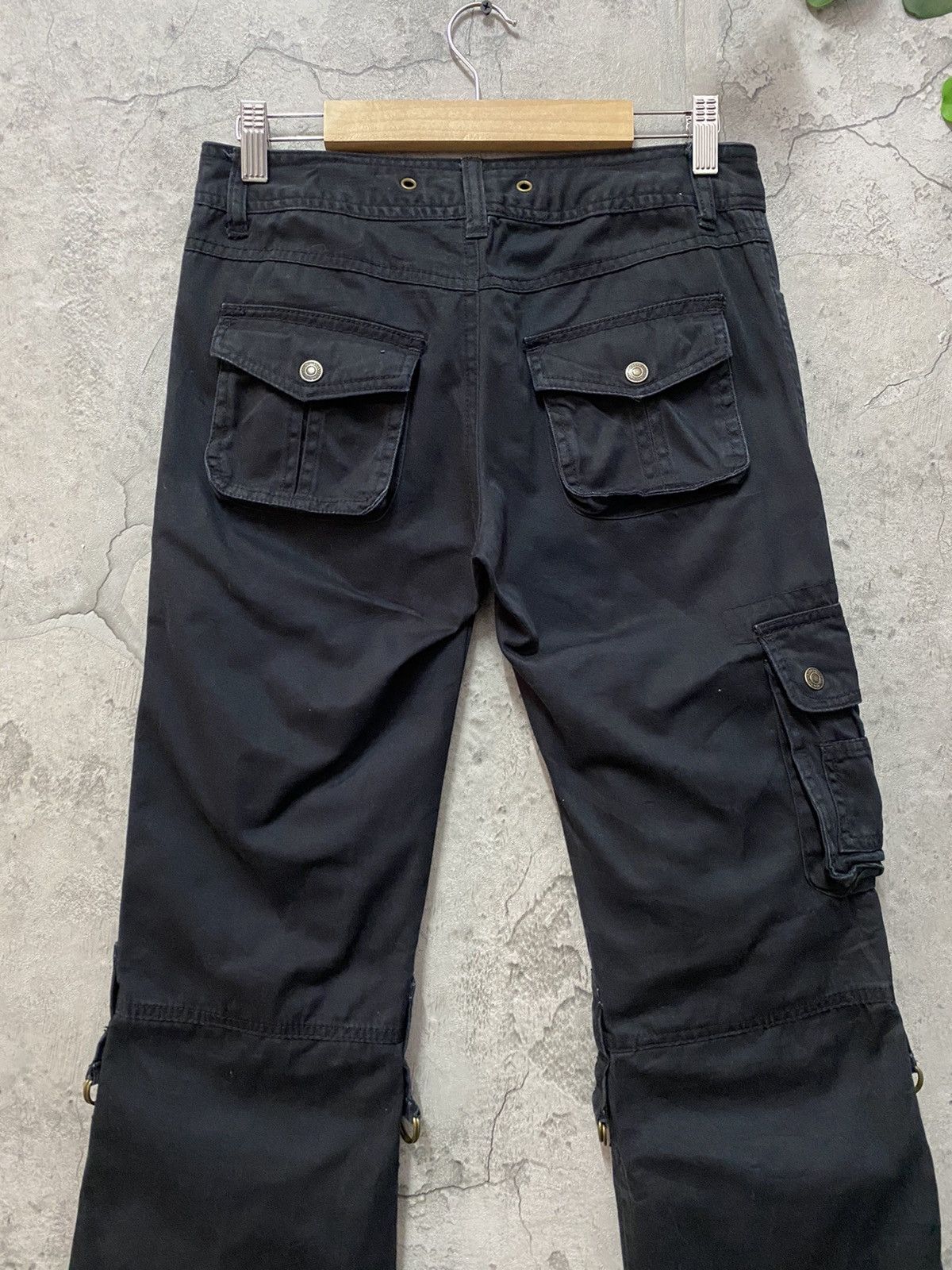 Designer × Japanese Brand Rate Rose Japan Multi Pocket Technical Flared Cargo Pants Size US 28 / EU 44 - 11 Thumbnail